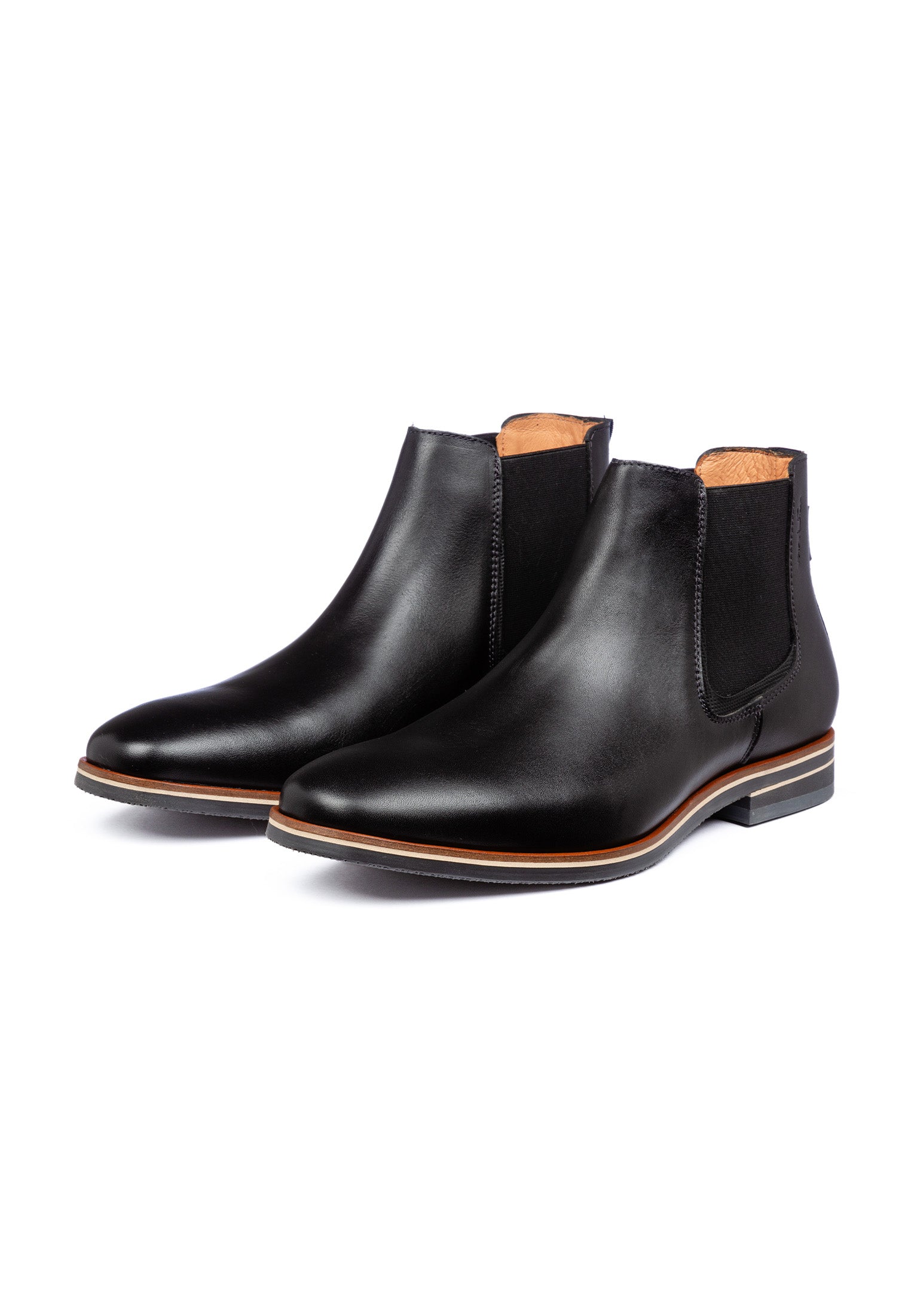 Schwarzer Glattleder Amalfi Chelsea Boot
