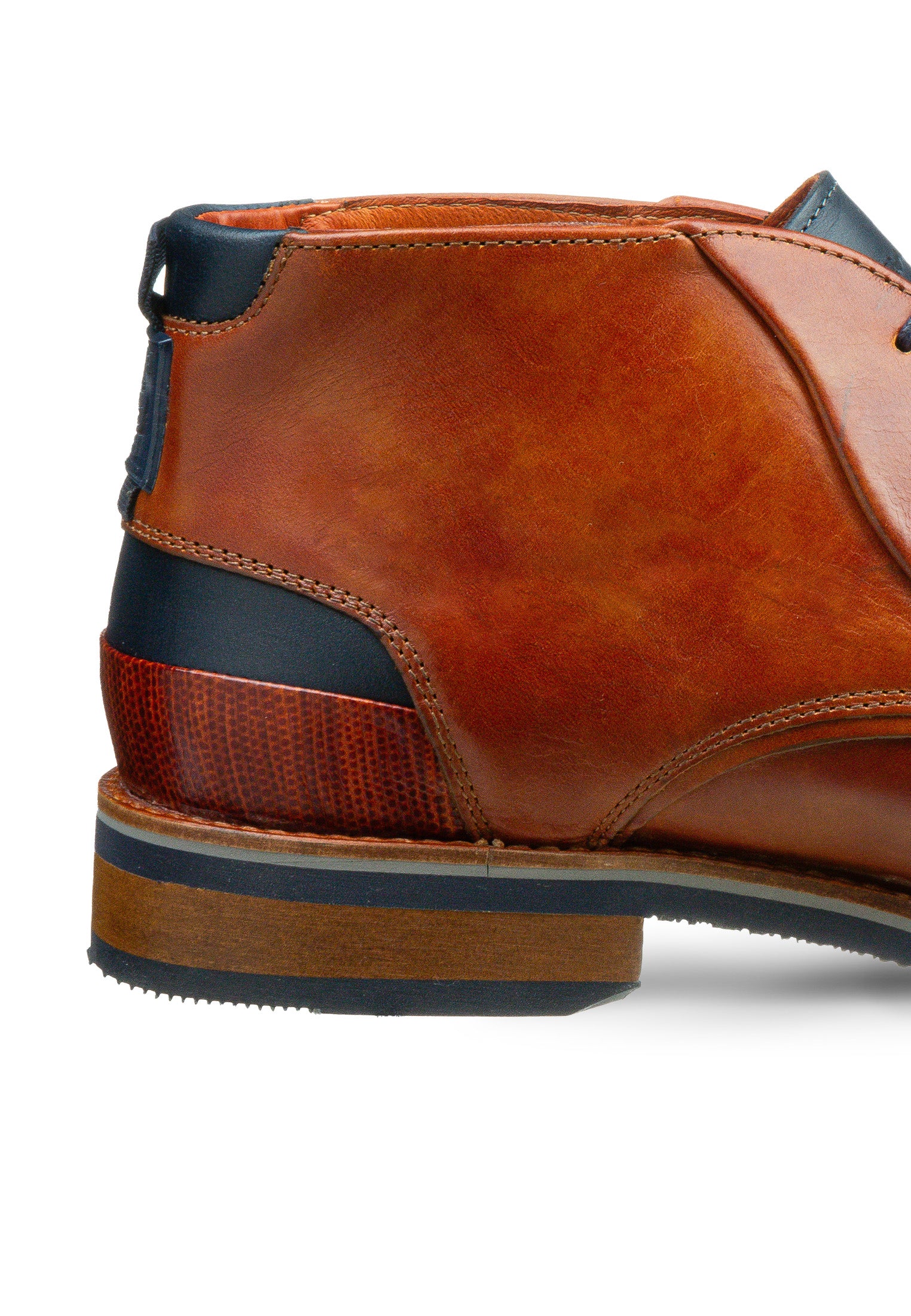 Cognac Glattleder Amalfi Halbschuh Schnürer