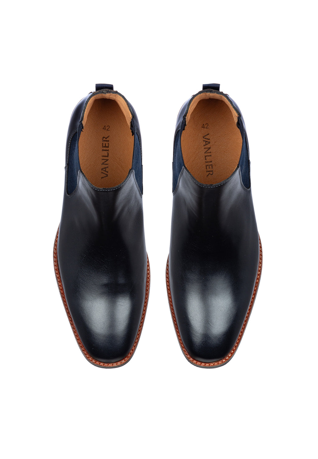 Navy gladleren Amalfi chelsea boot