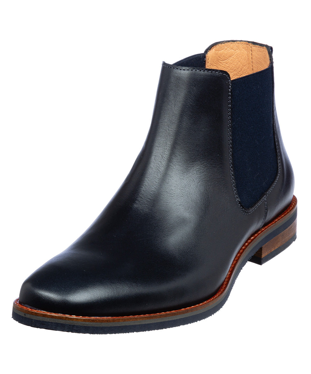 Navy gladleren Amalfi chelsea boot
