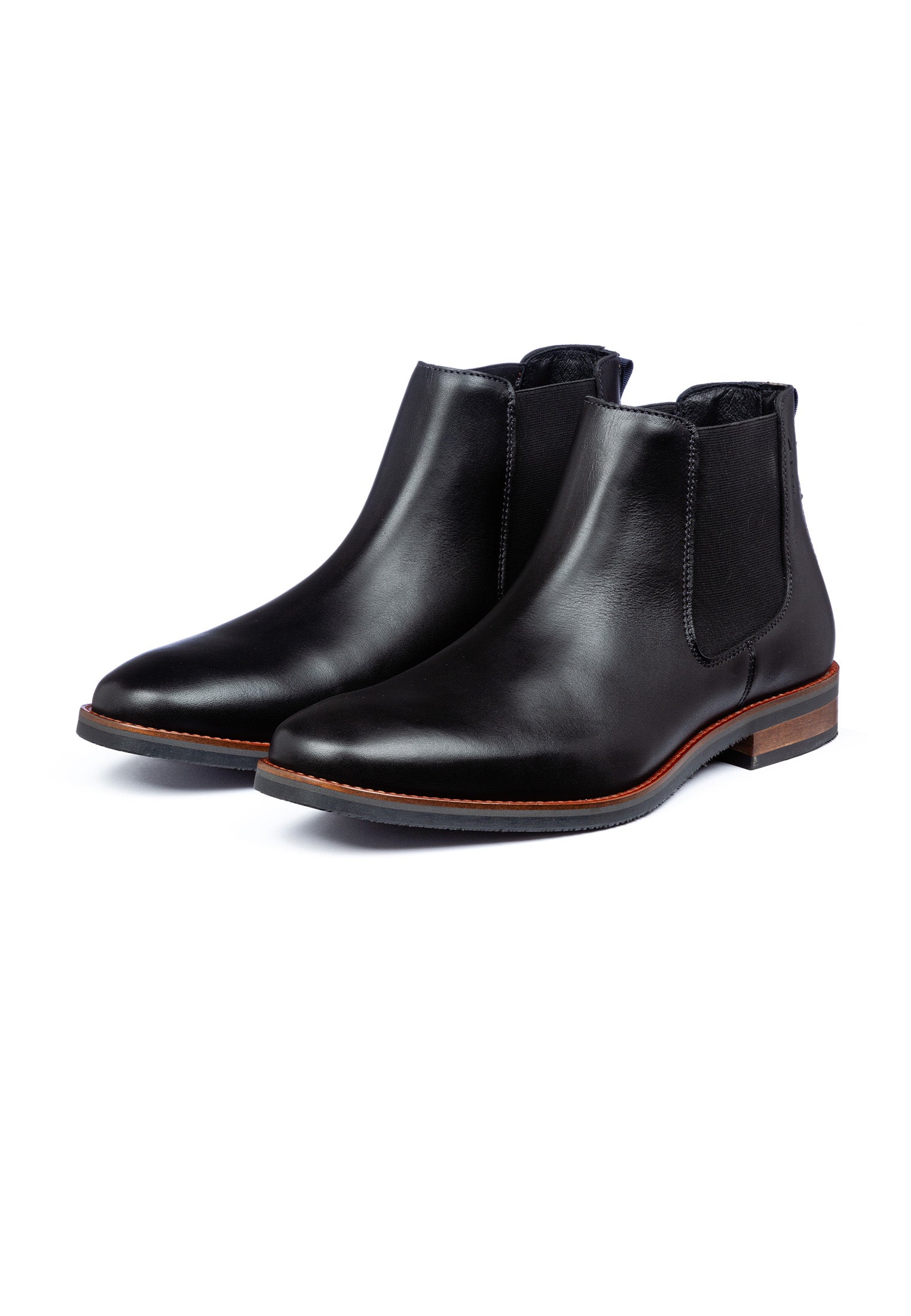 Schwarzer Glattleder Amalfi Chelsea Boot