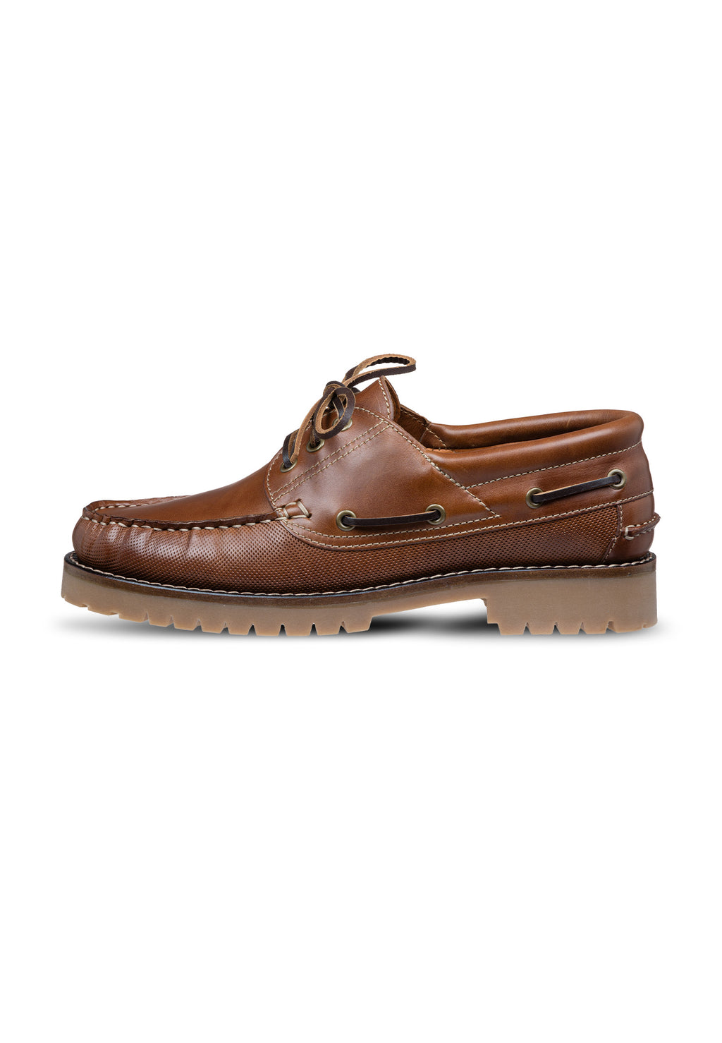 Bruin cognac gladleren Baylands loafer