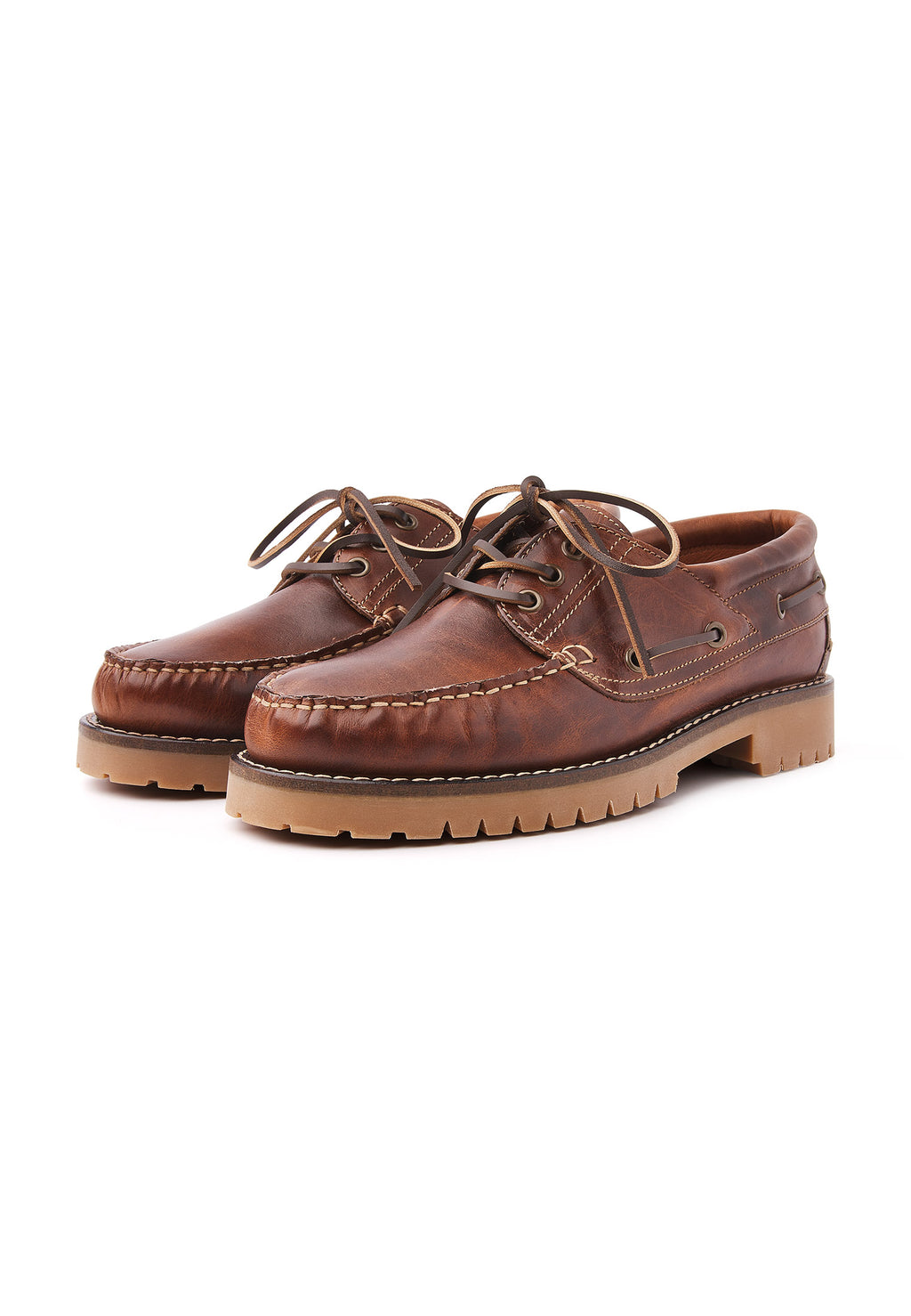 Bruin cognac gladleren Baylands loafer