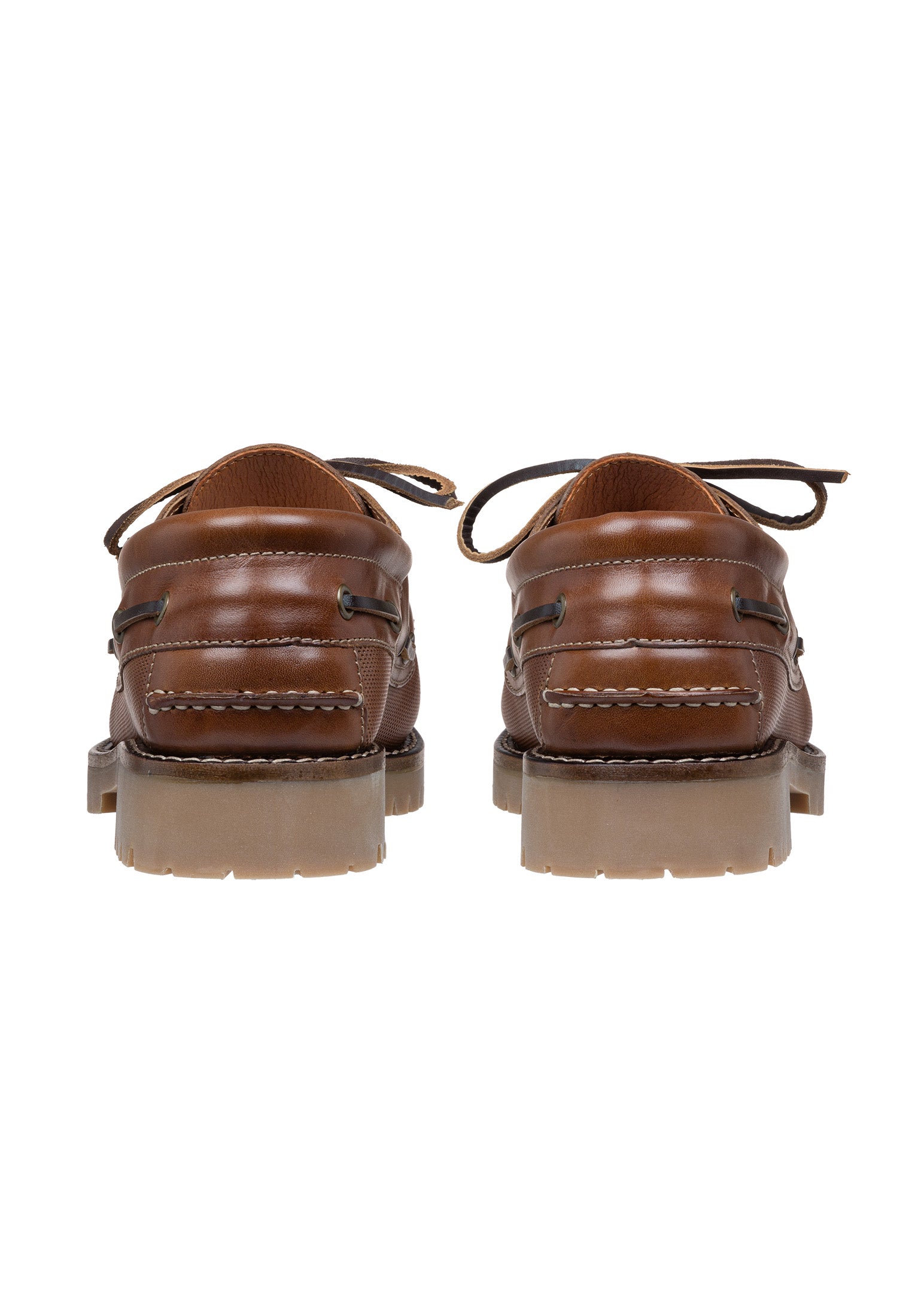 Bruin cognac gladleren Baylands loafer