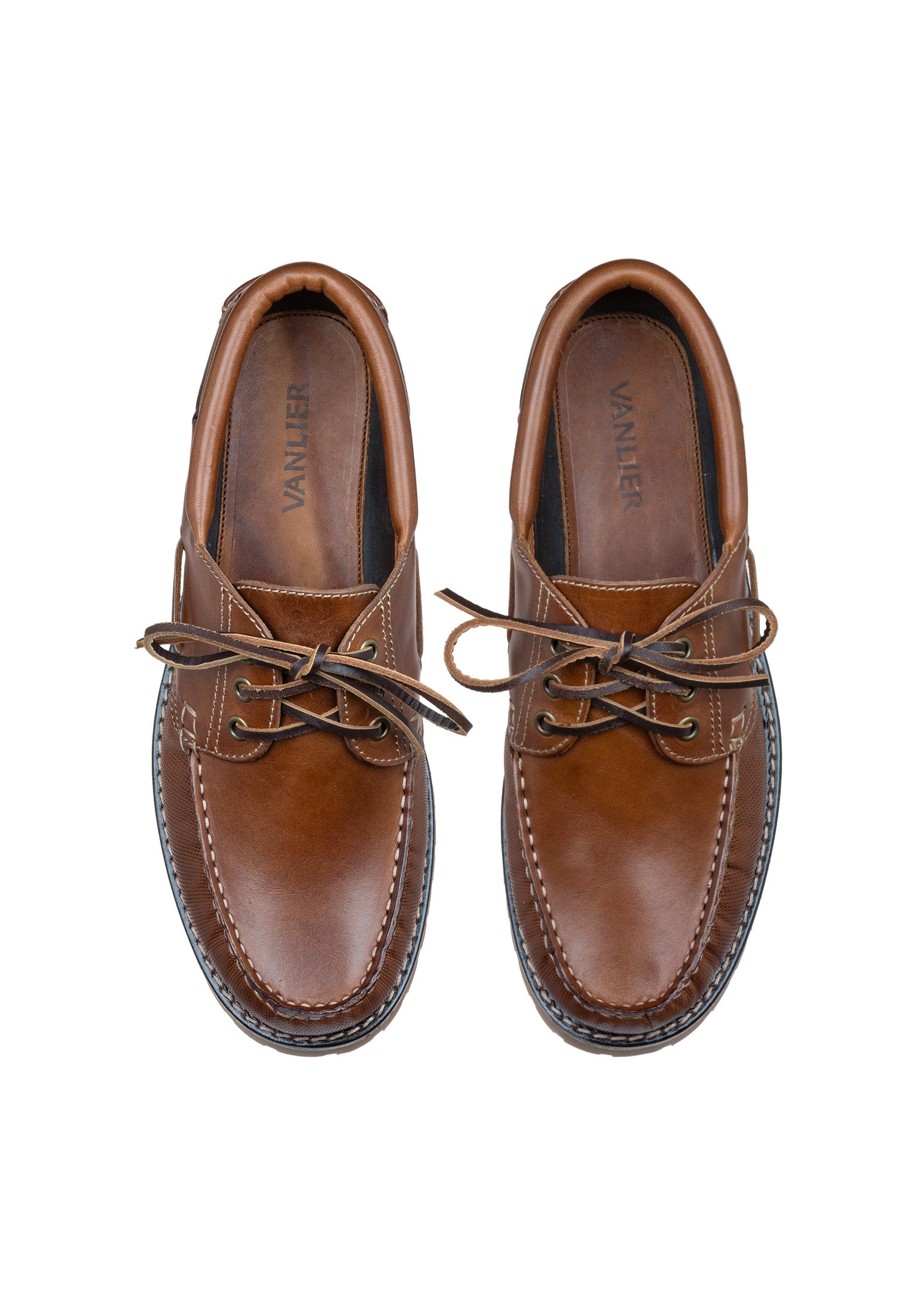 Bruin cognac gladleren Baylands loafer