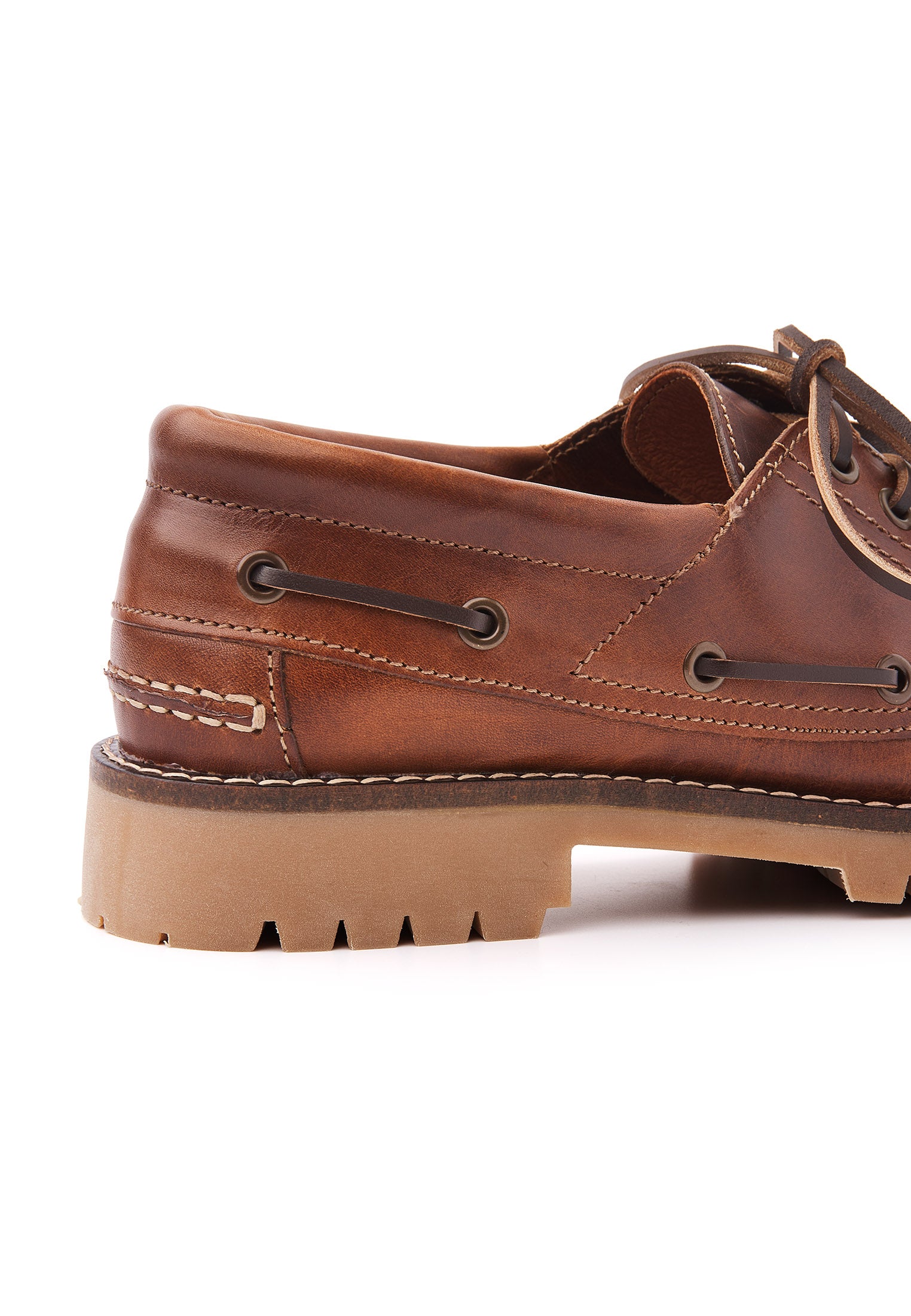 Bruin cognac gladleren Baylands loafer