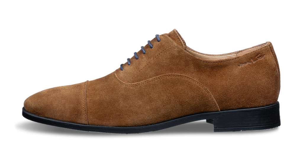 Cognac Wildleder Riva Schnürschuh