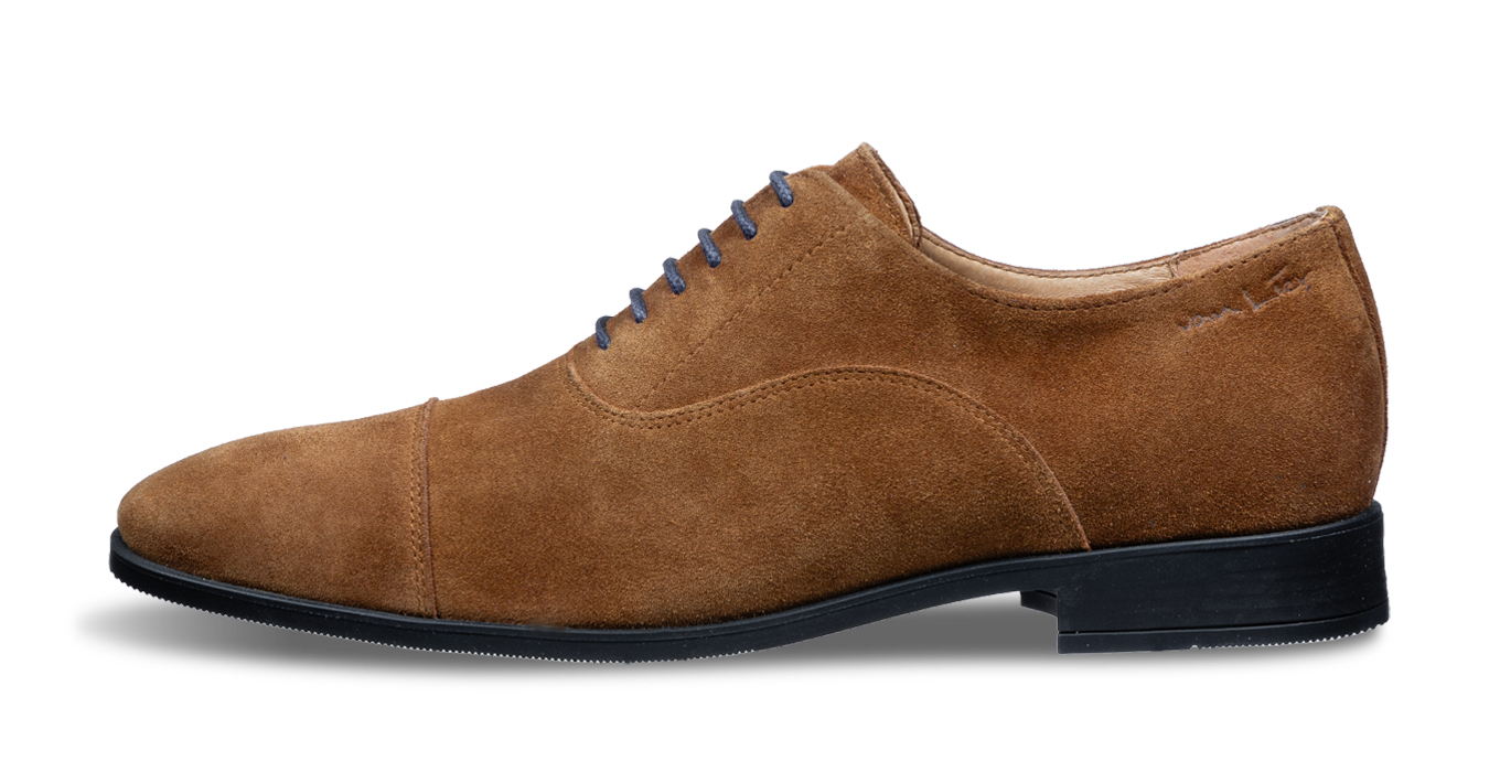 Cognac Wildleder Riva Schnürschuh