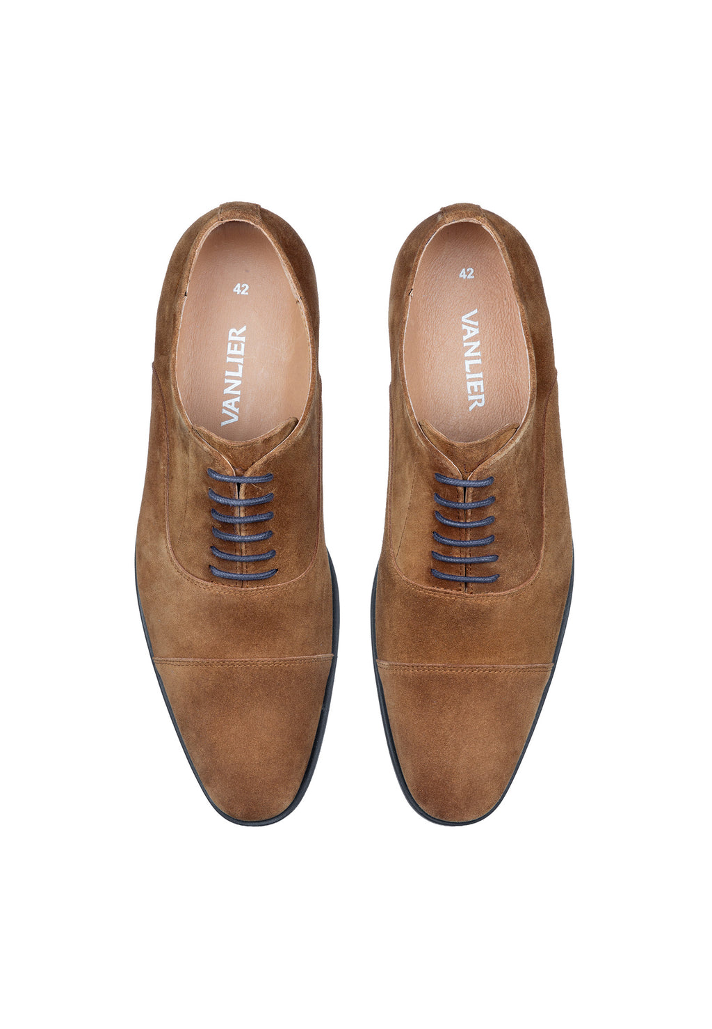 Cognac Wildleder Riva Schnürschuh