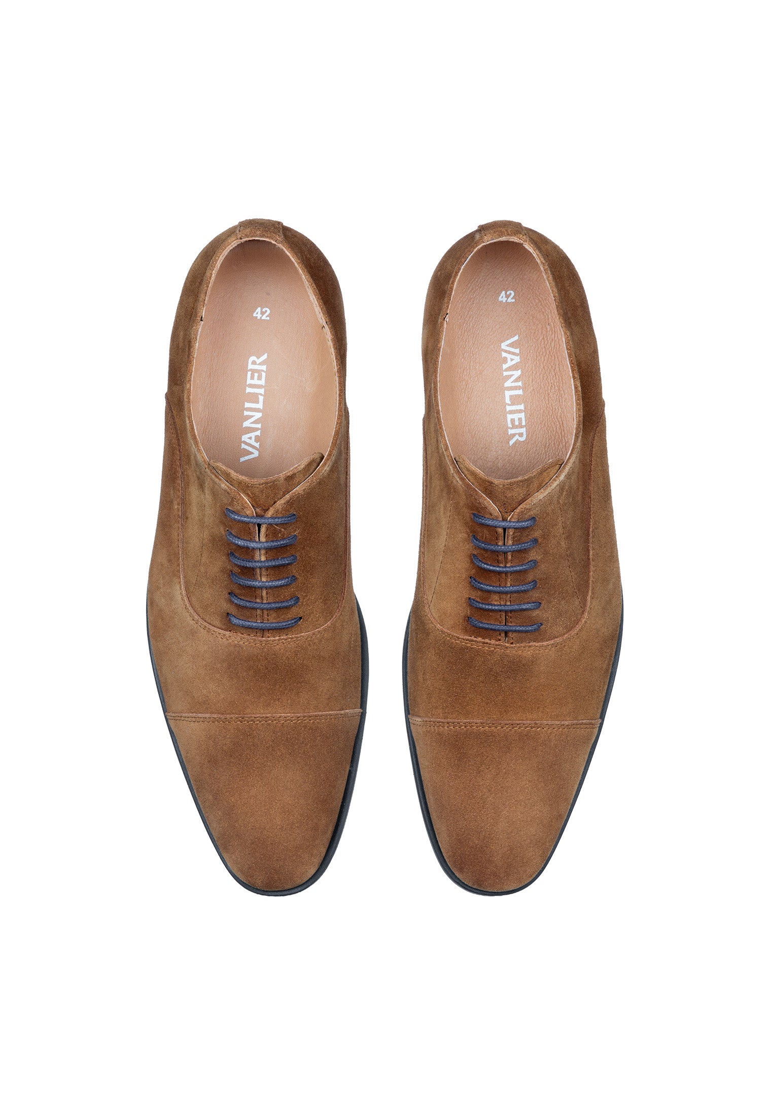 Cognac Wildleder Riva Schnürschuh