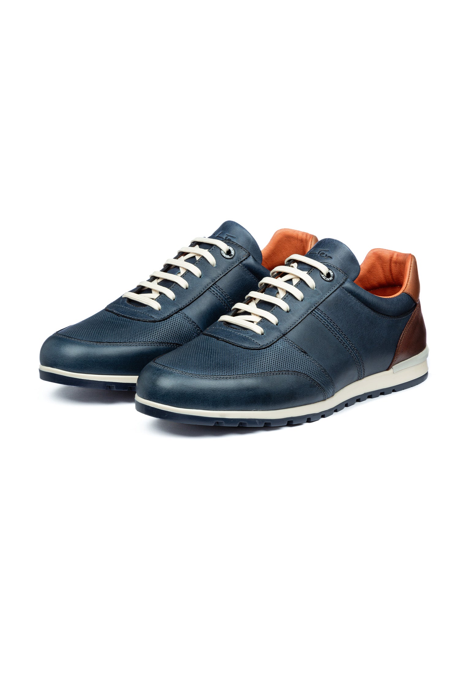 Blauw gladleren Anzano loafer