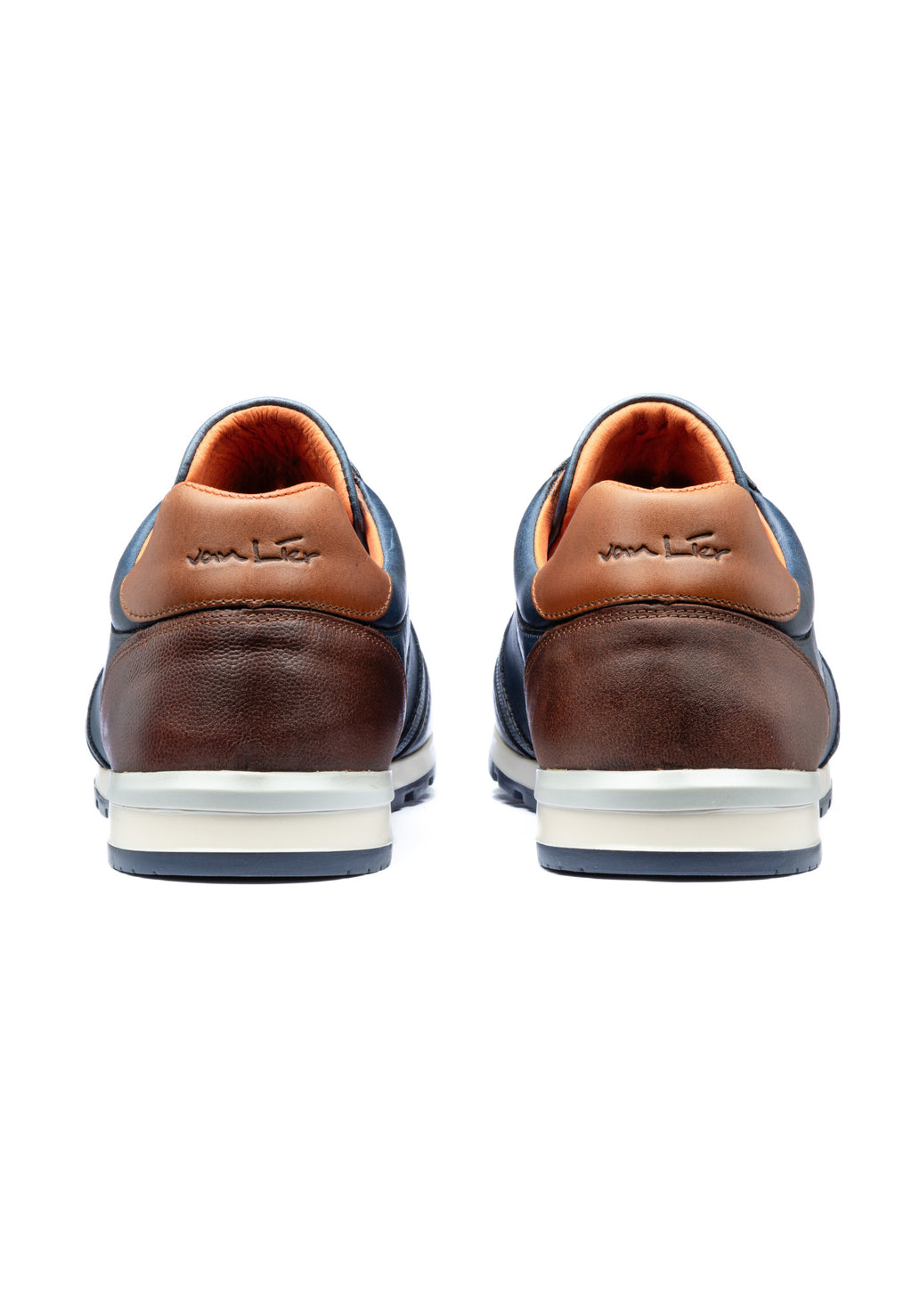 Navy blauw gladleren Anzano sneaker