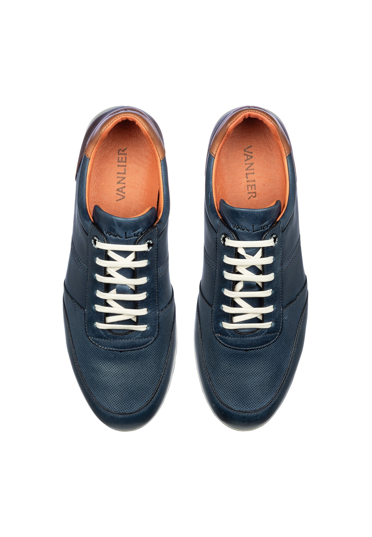 Blauw gladleren Anzano loafer