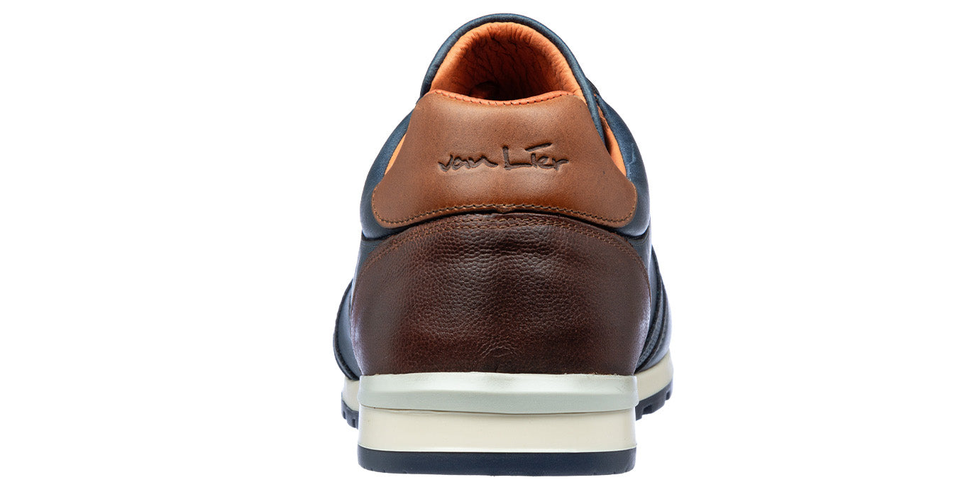 Blauw gladleren Anzano loafer