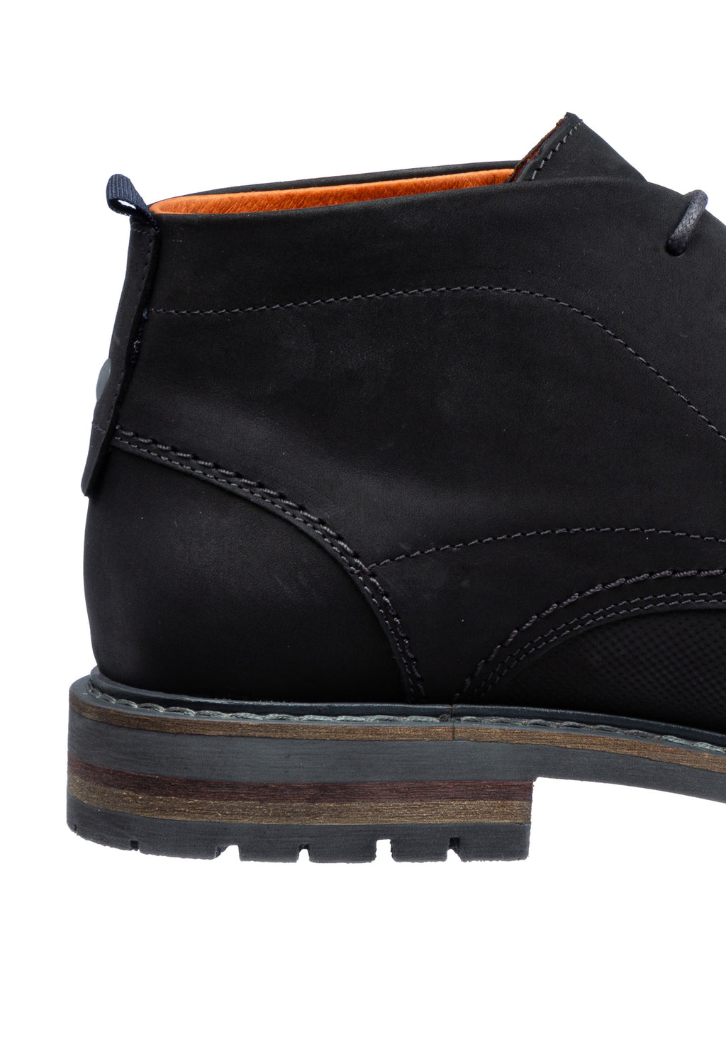 Schwarzer Glattleder Dino Halbschuh Schnürer