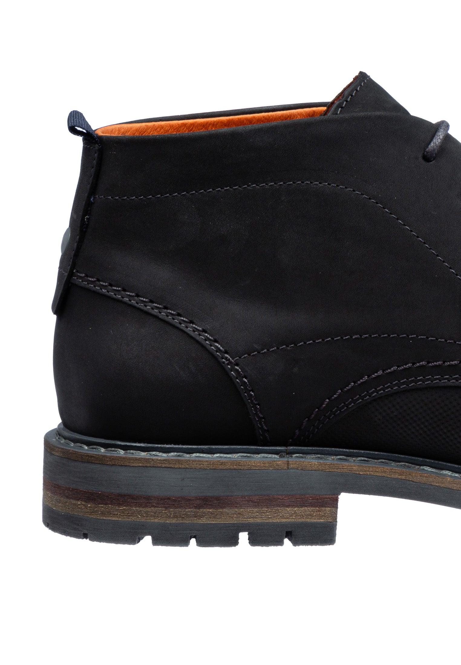 Schwarzer Glattleder Dino Halbschuh Schnürer