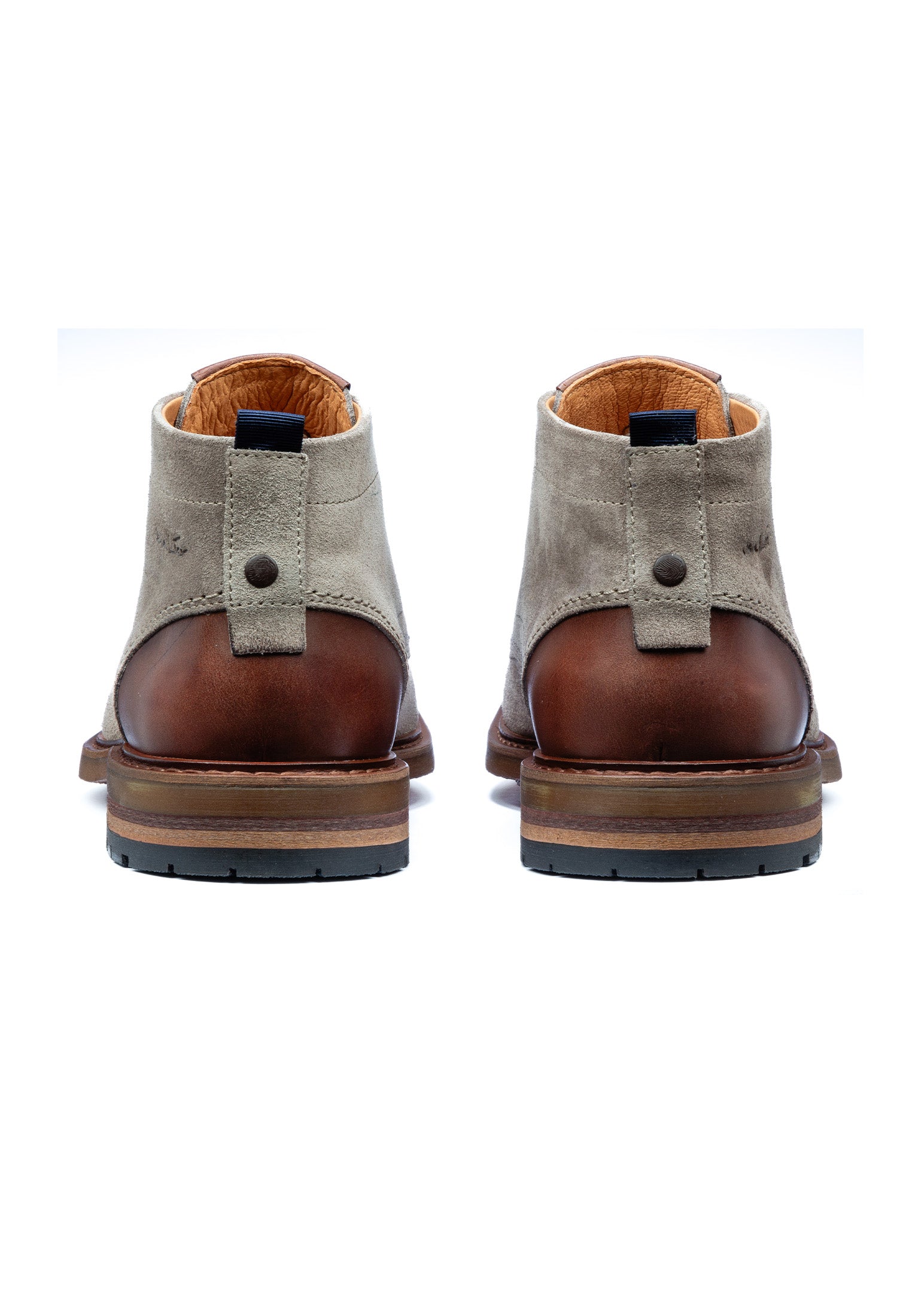 Taupe Wildleder Dino halbhoher Schnürschuh