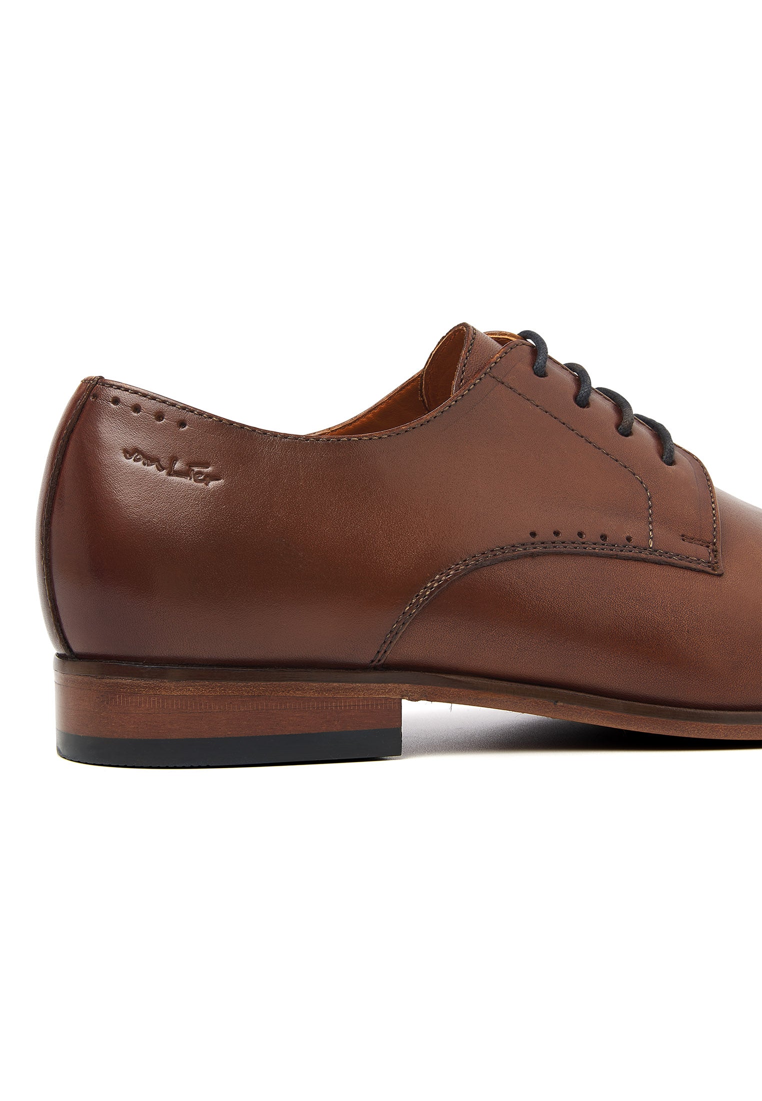 Cognac Glattleder Hercules Schnürschuh