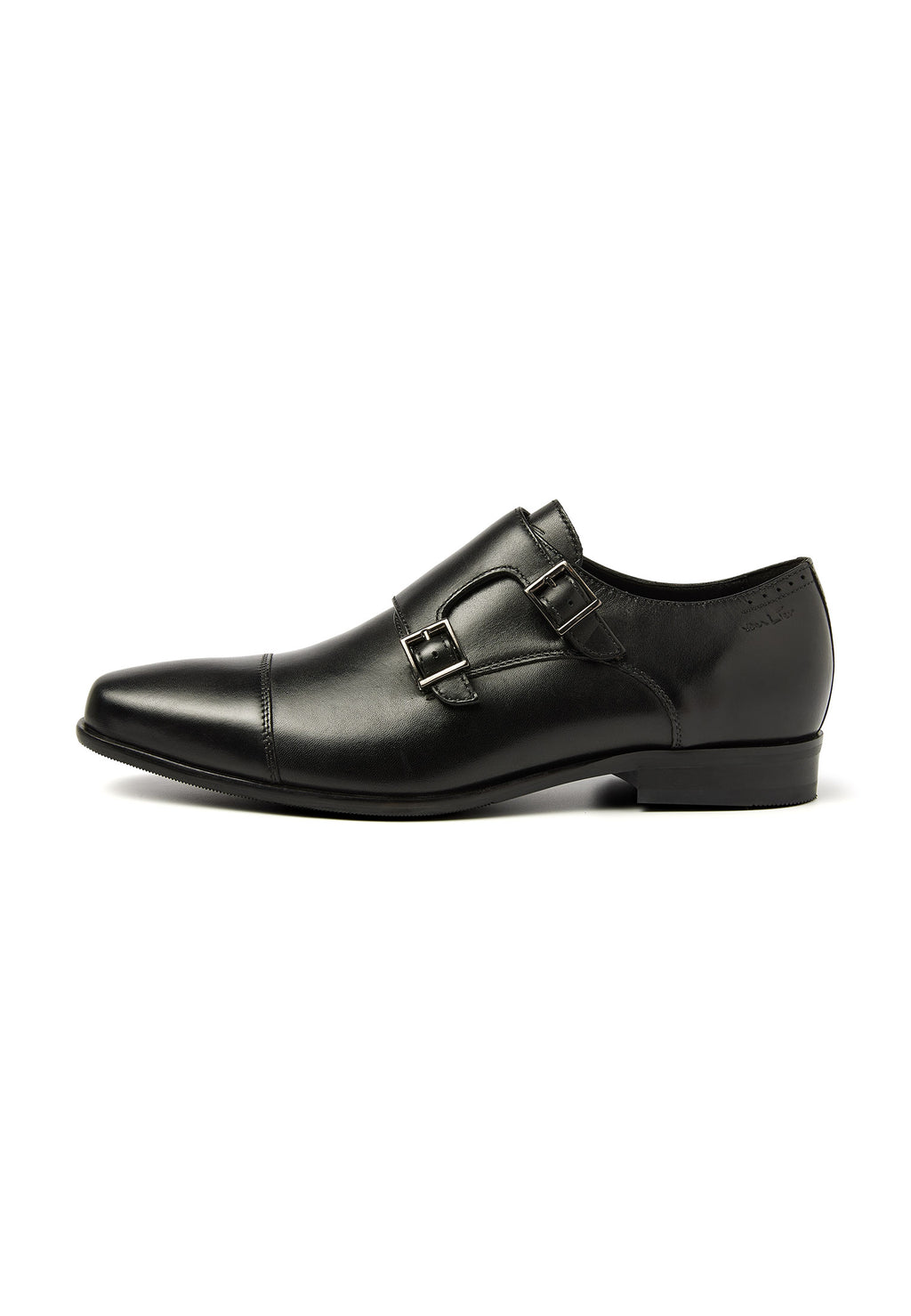 Schwarzer Glattleder Santorini Schnallenschuh