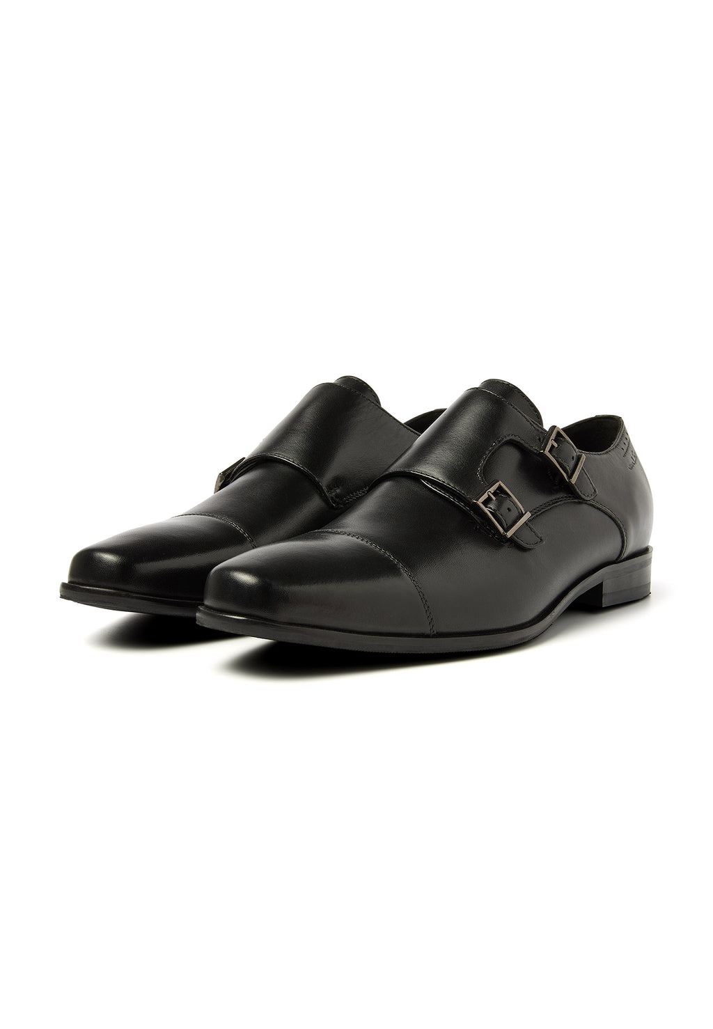 Schwarzer Glattleder Santorini Schnallenschuh