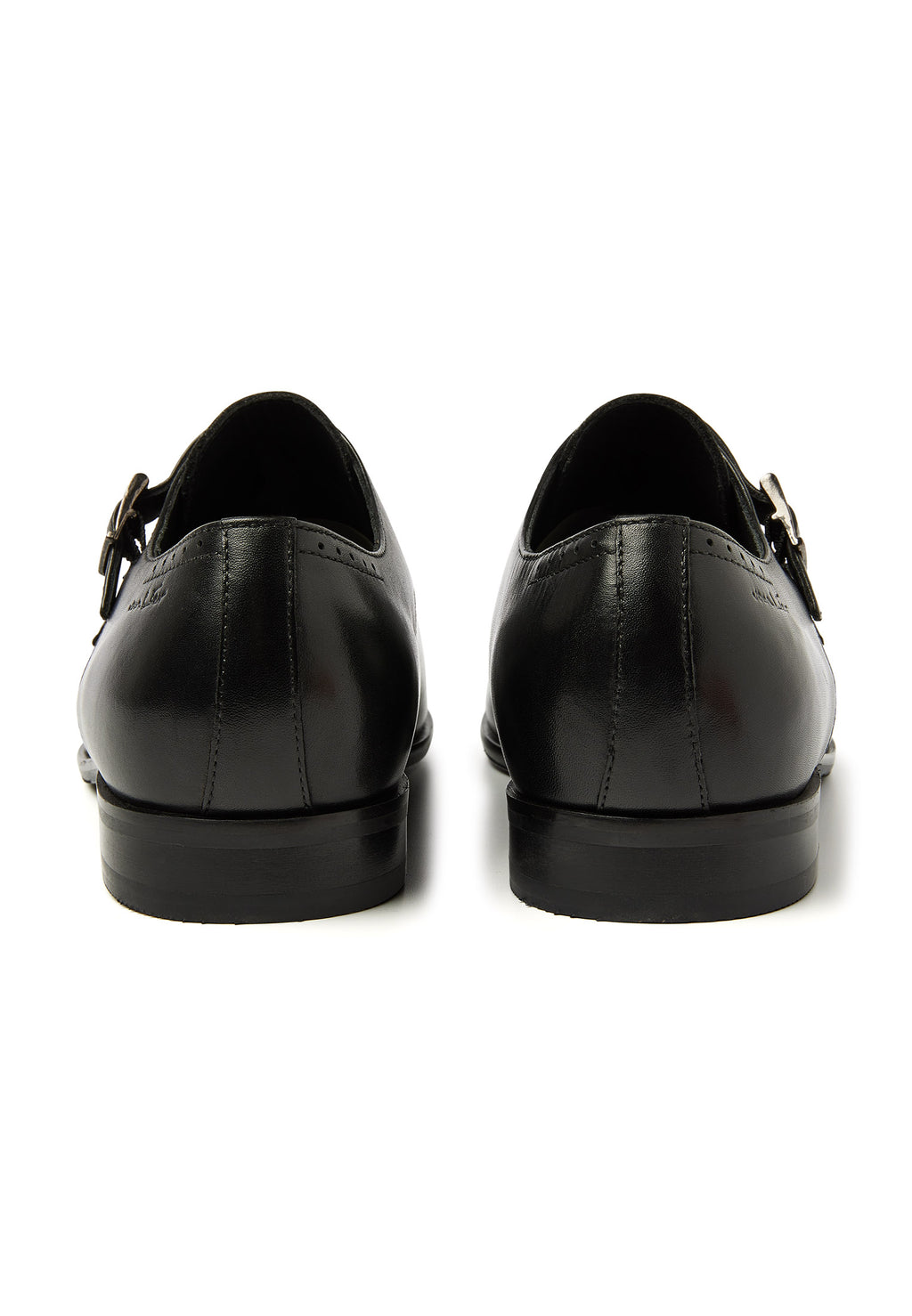 Schwarzer Glattleder Santorini Schnallenschuh