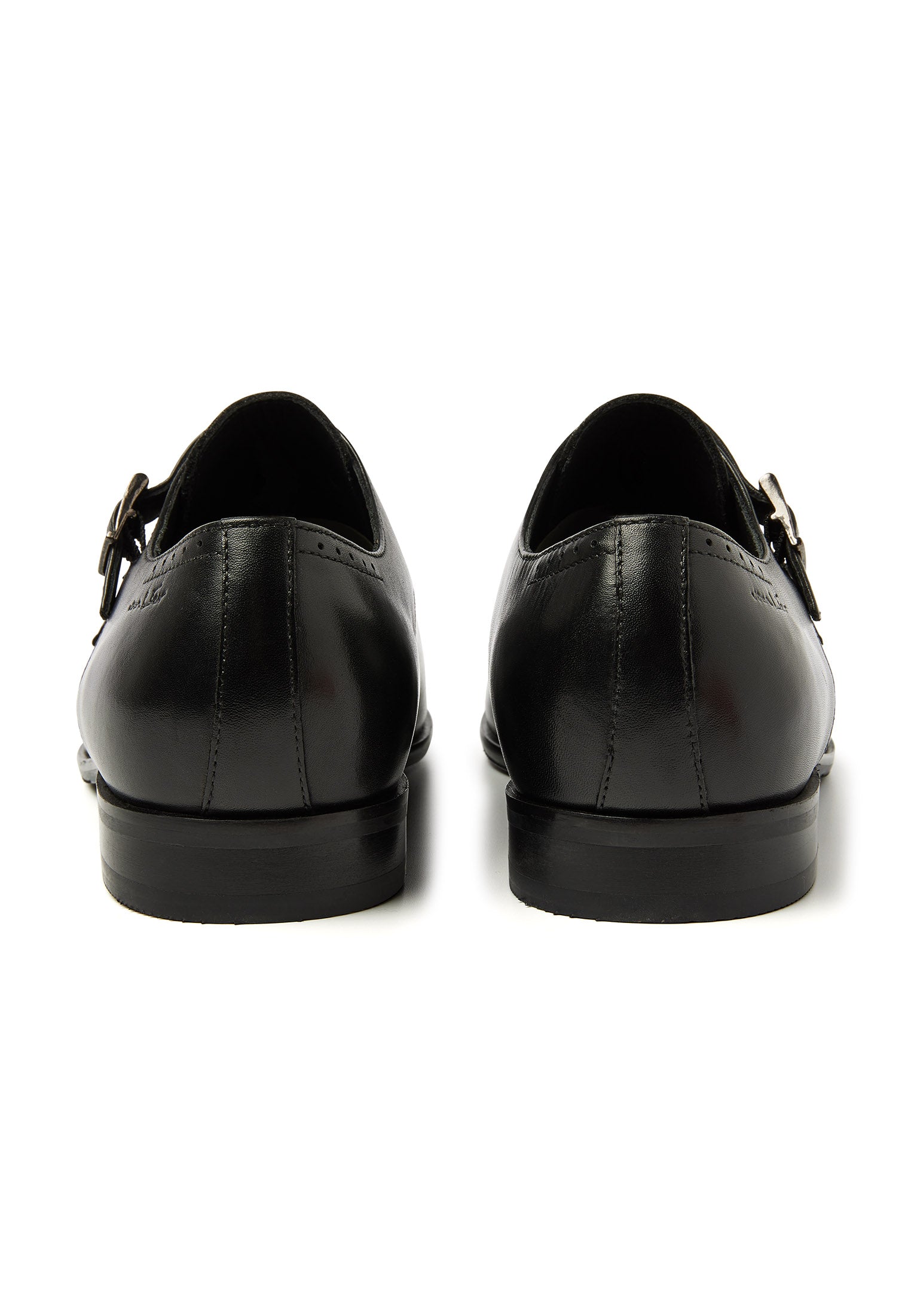 Schwarzer Glattleder Santorini Schnallenschuh