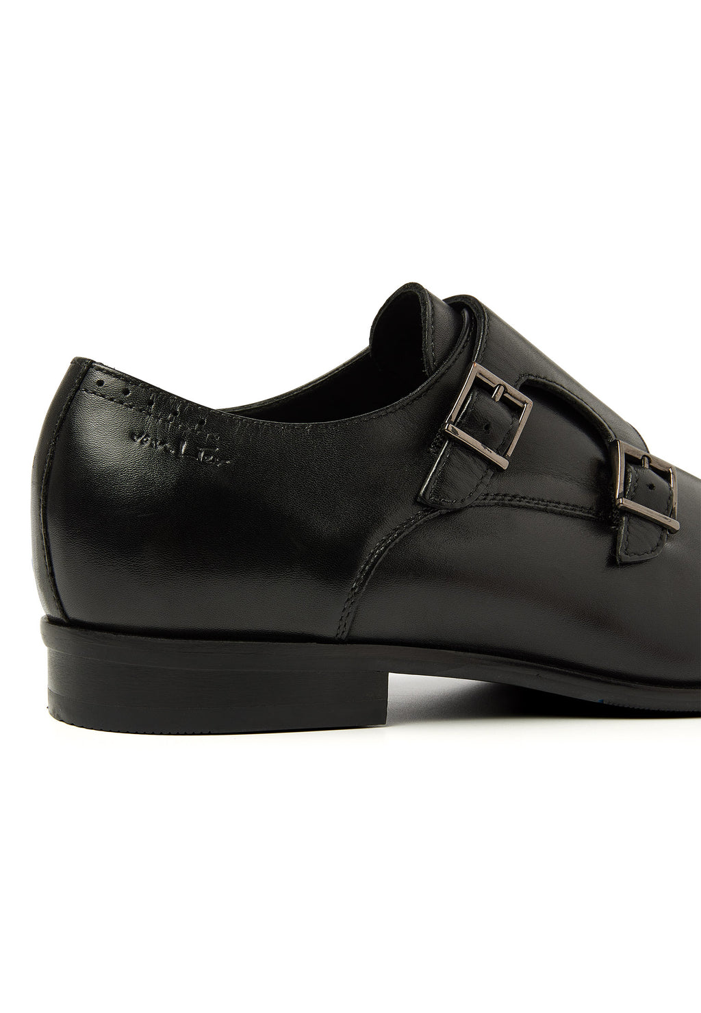 Schwarzer Glattleder Santorini Schnallenschuh