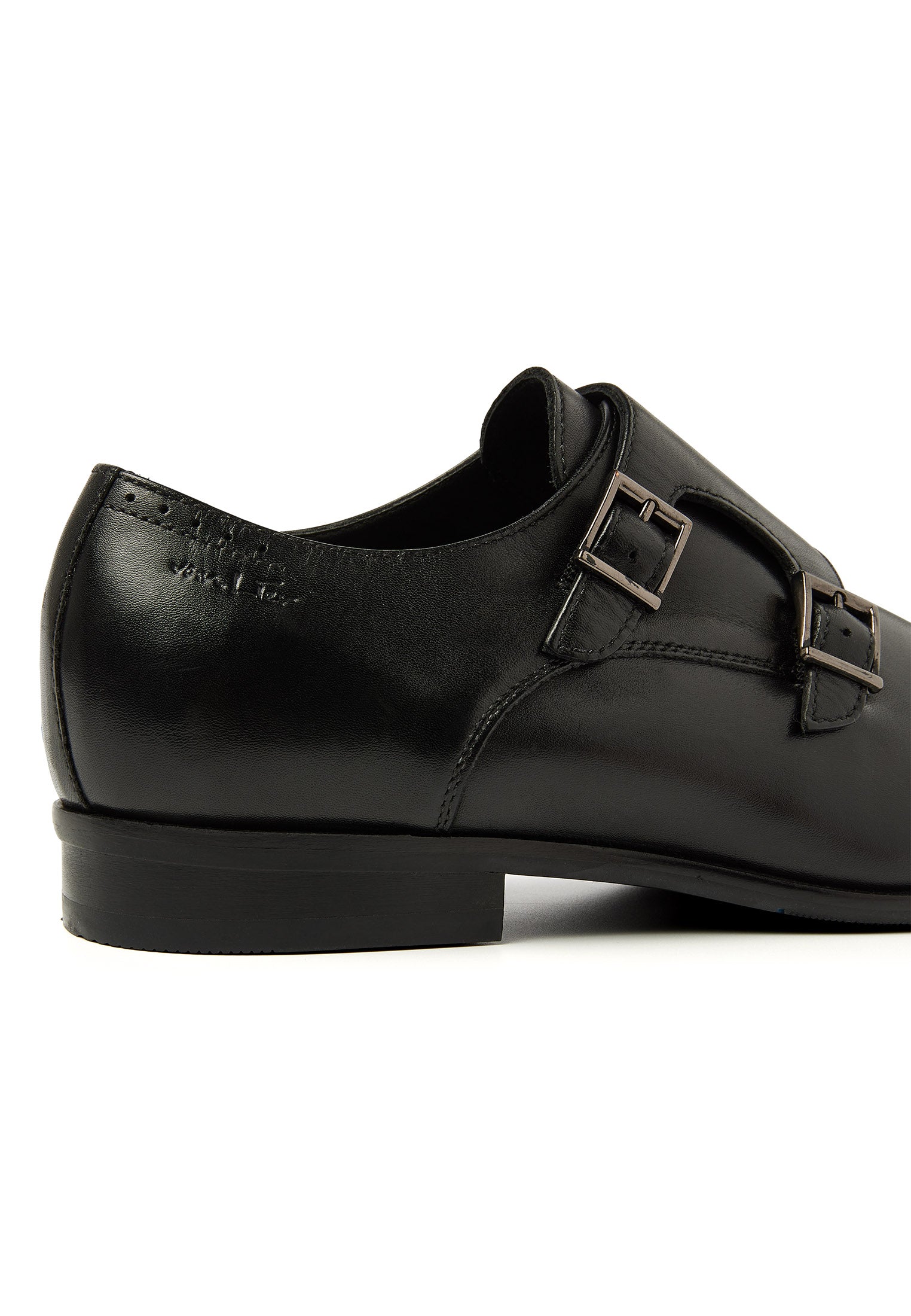Schwarzer Glattleder Santorini Schnallenschuh