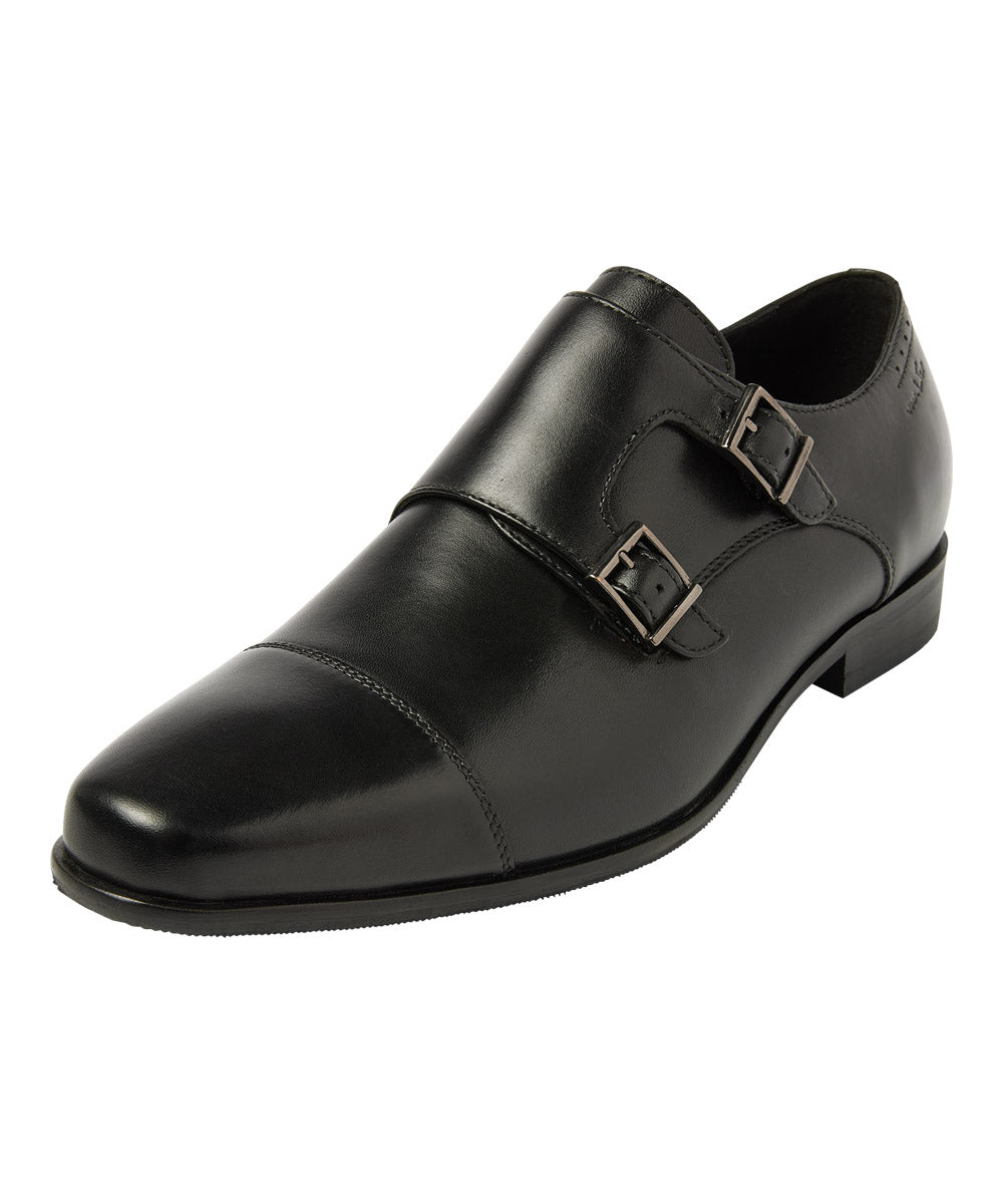 Schwarzer Glattleder Santorini Schnallenschuh
