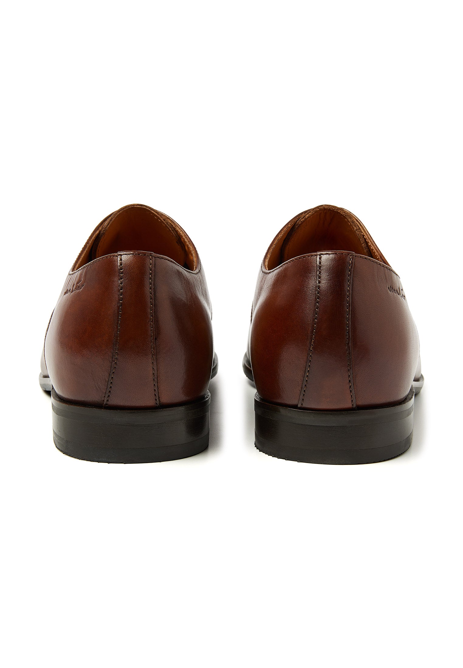 Cognac gladleren Santorini veterschoen