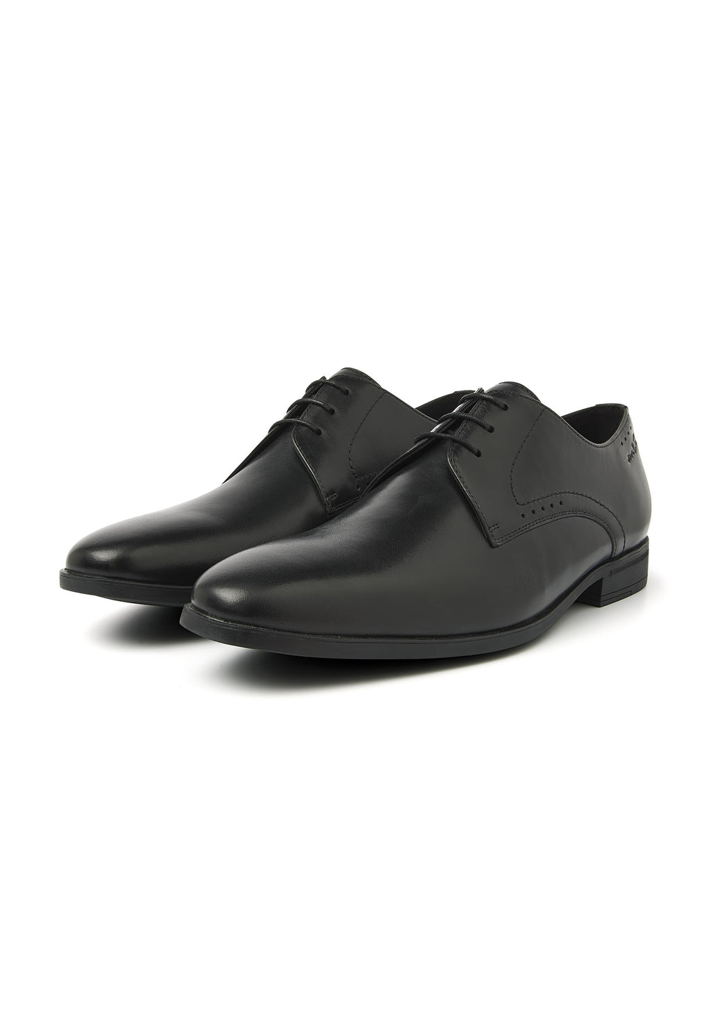 Zwart gladleren Portofino veterschoen