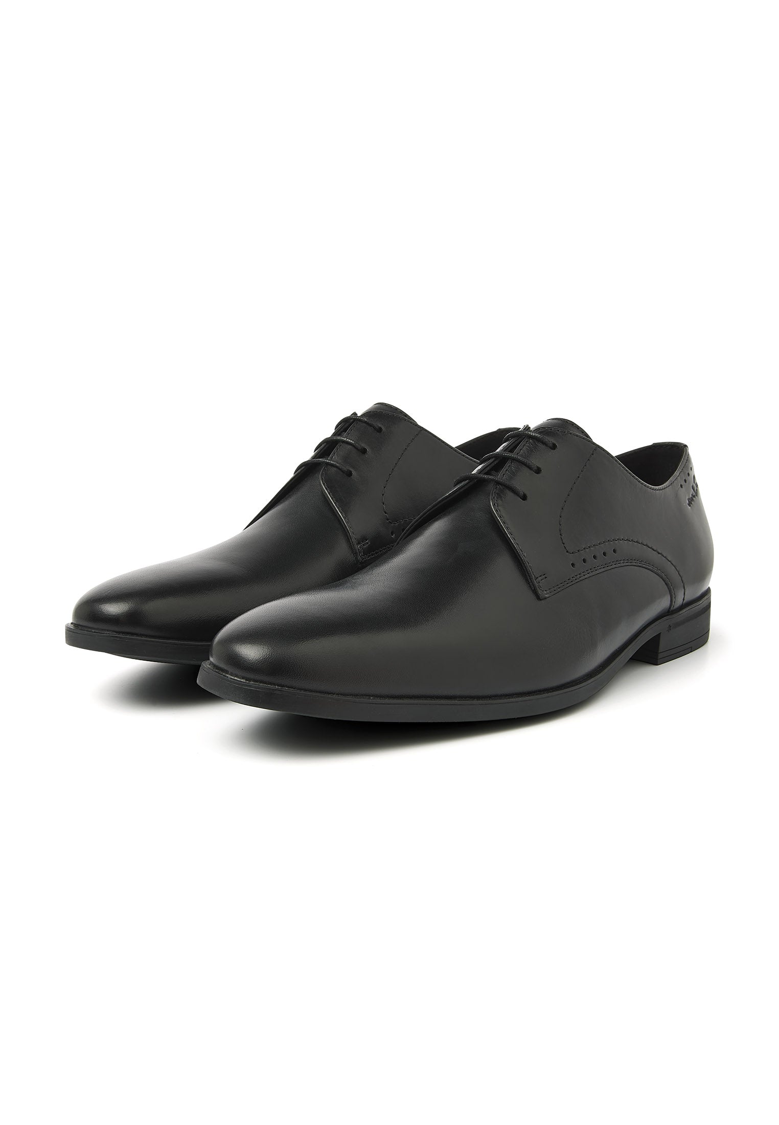 Zwart gladleren Portofino veterschoen