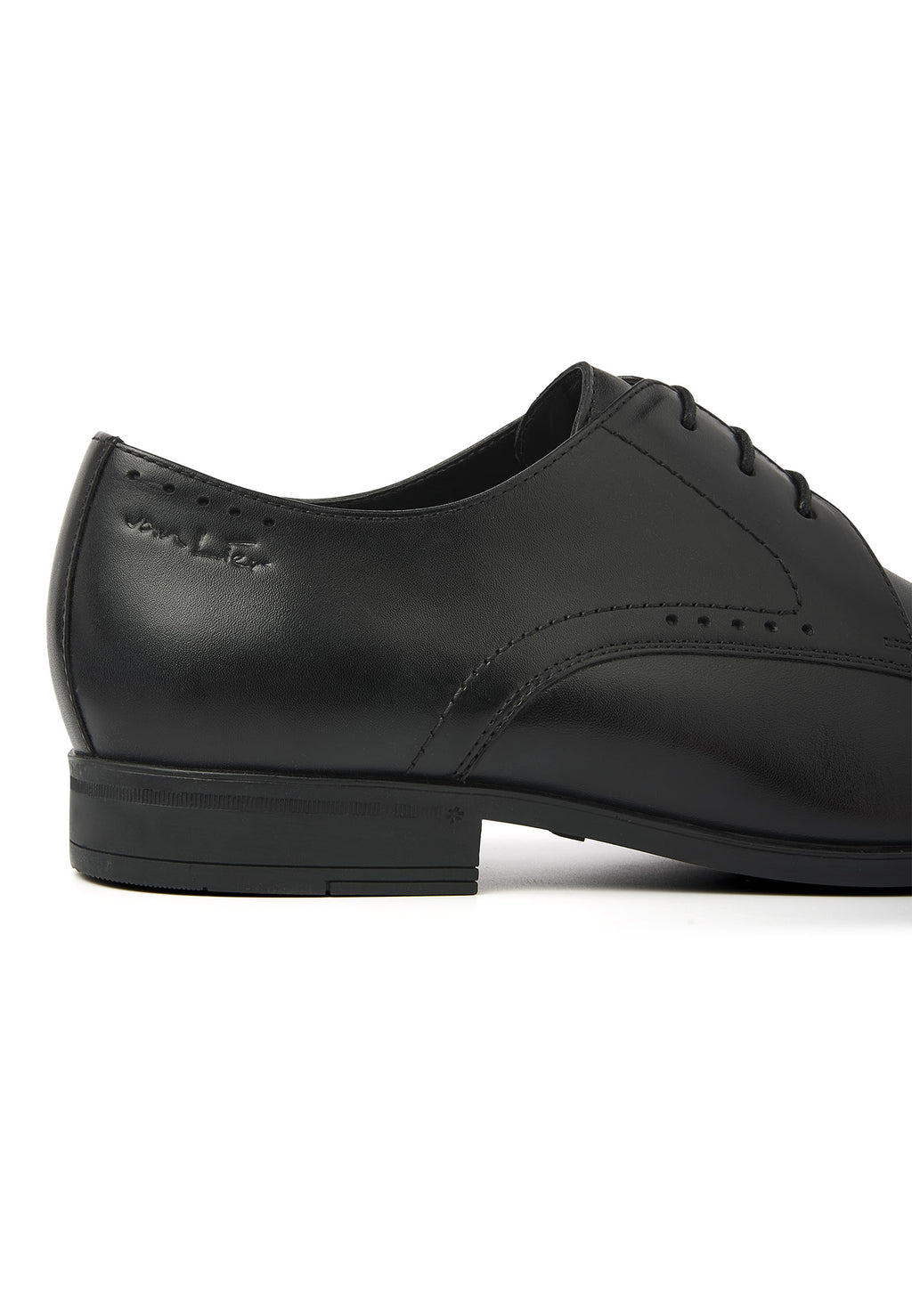 Zwart gladleren Portofino veterschoen