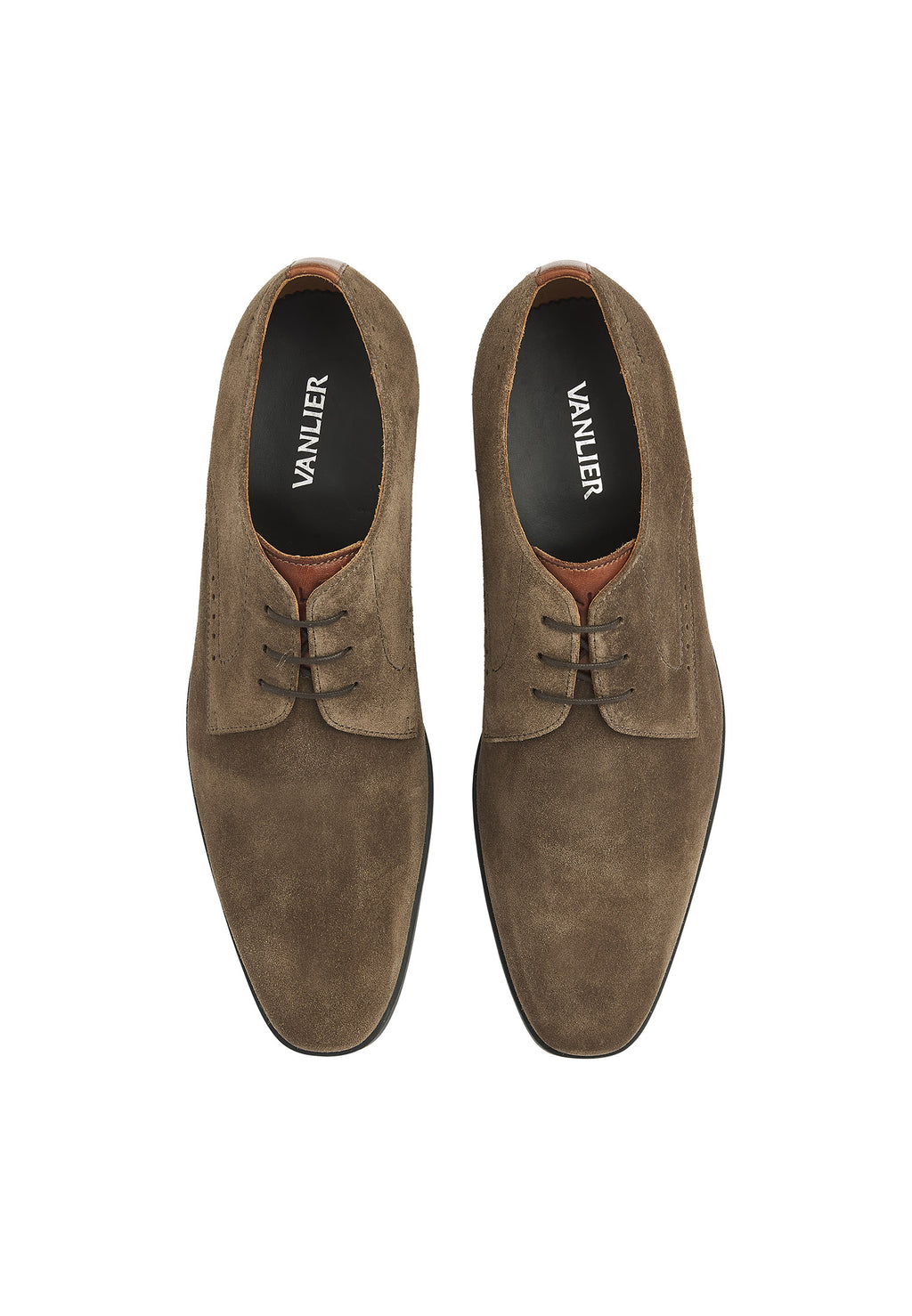 Taupe Wildleder Portofino Schnürschuh