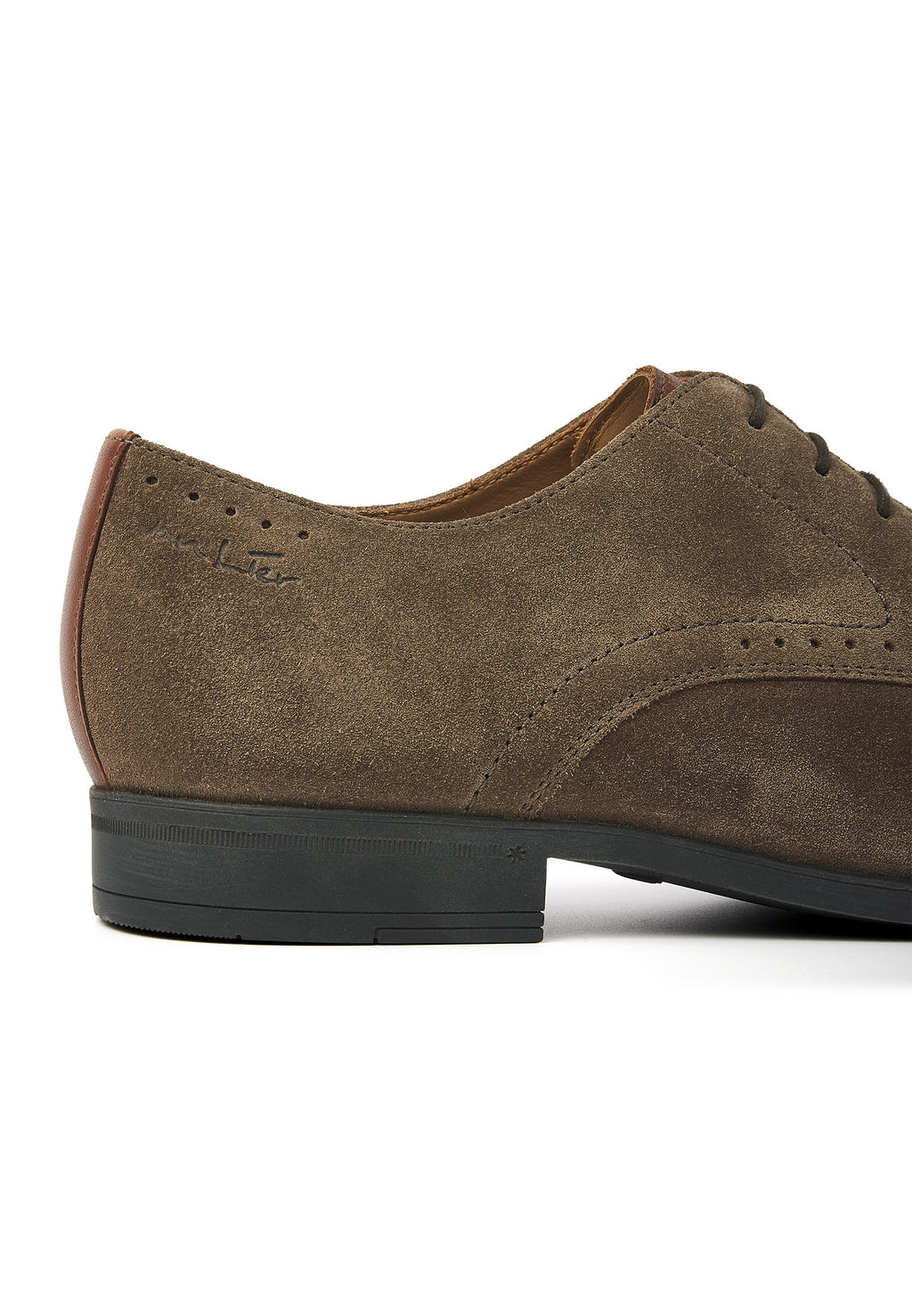 Taupe Wildleder Portofino Schnürschuh