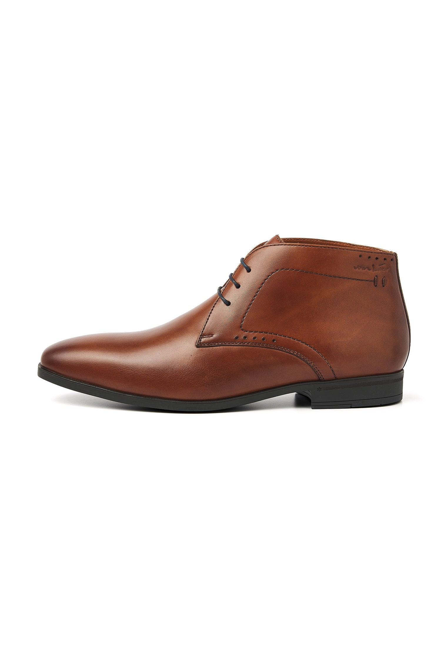 Cognac Glattleder Portofino Schnürschuh