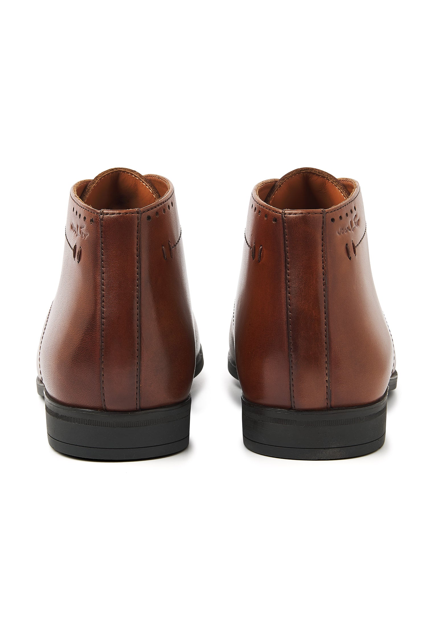 Cognac Glattleder Portofino Schnürschuh