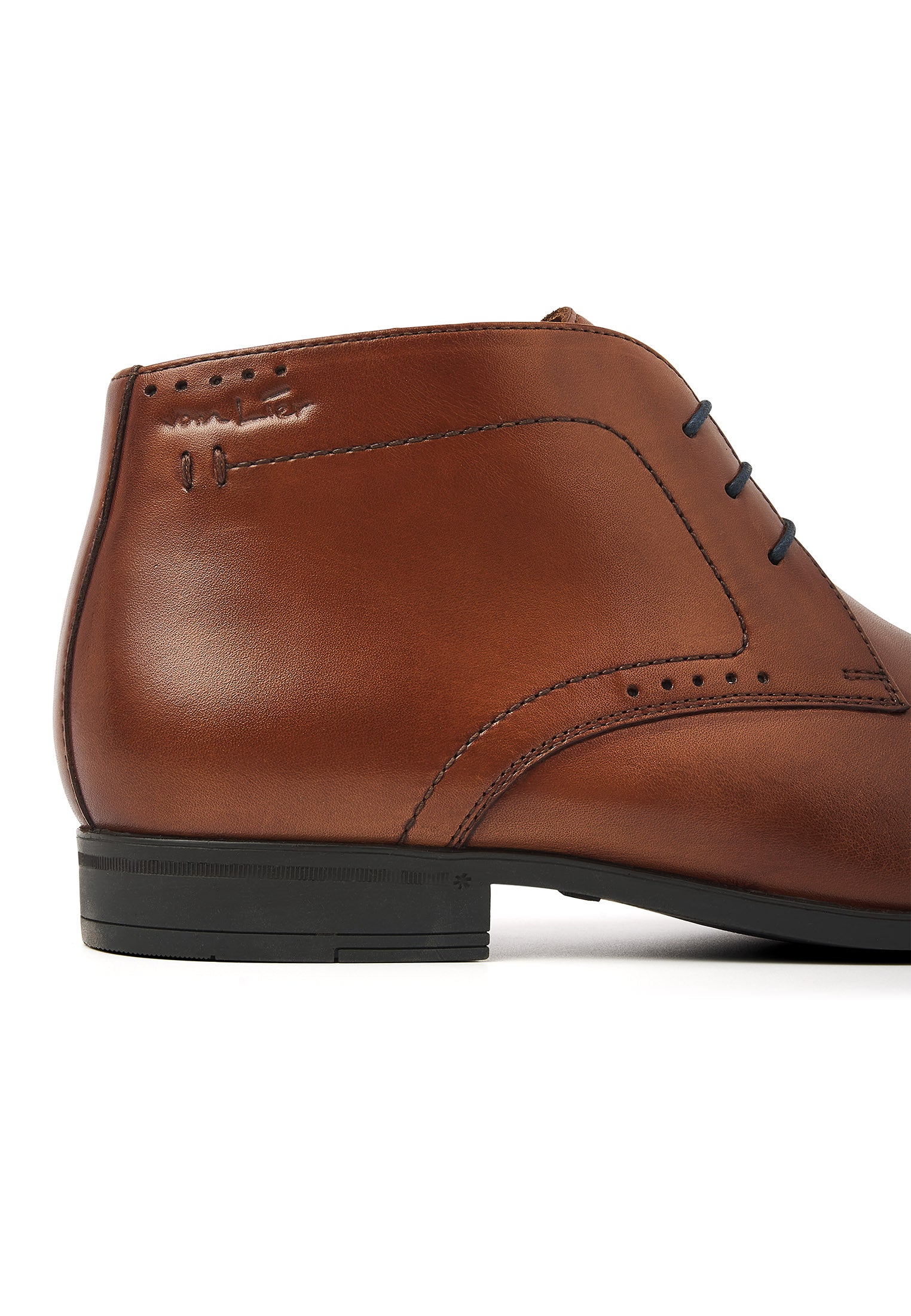 Cognac Glattleder Portofino Schnürschuh
