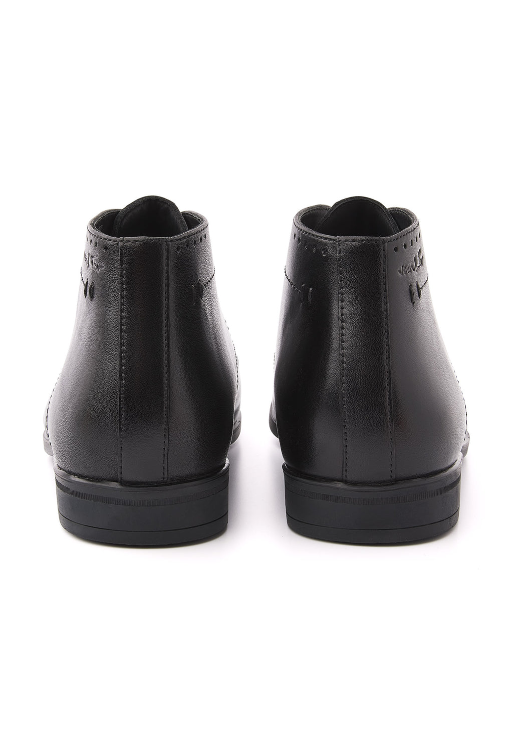 Zwart gladleren Portofino halfhoge veterschoen