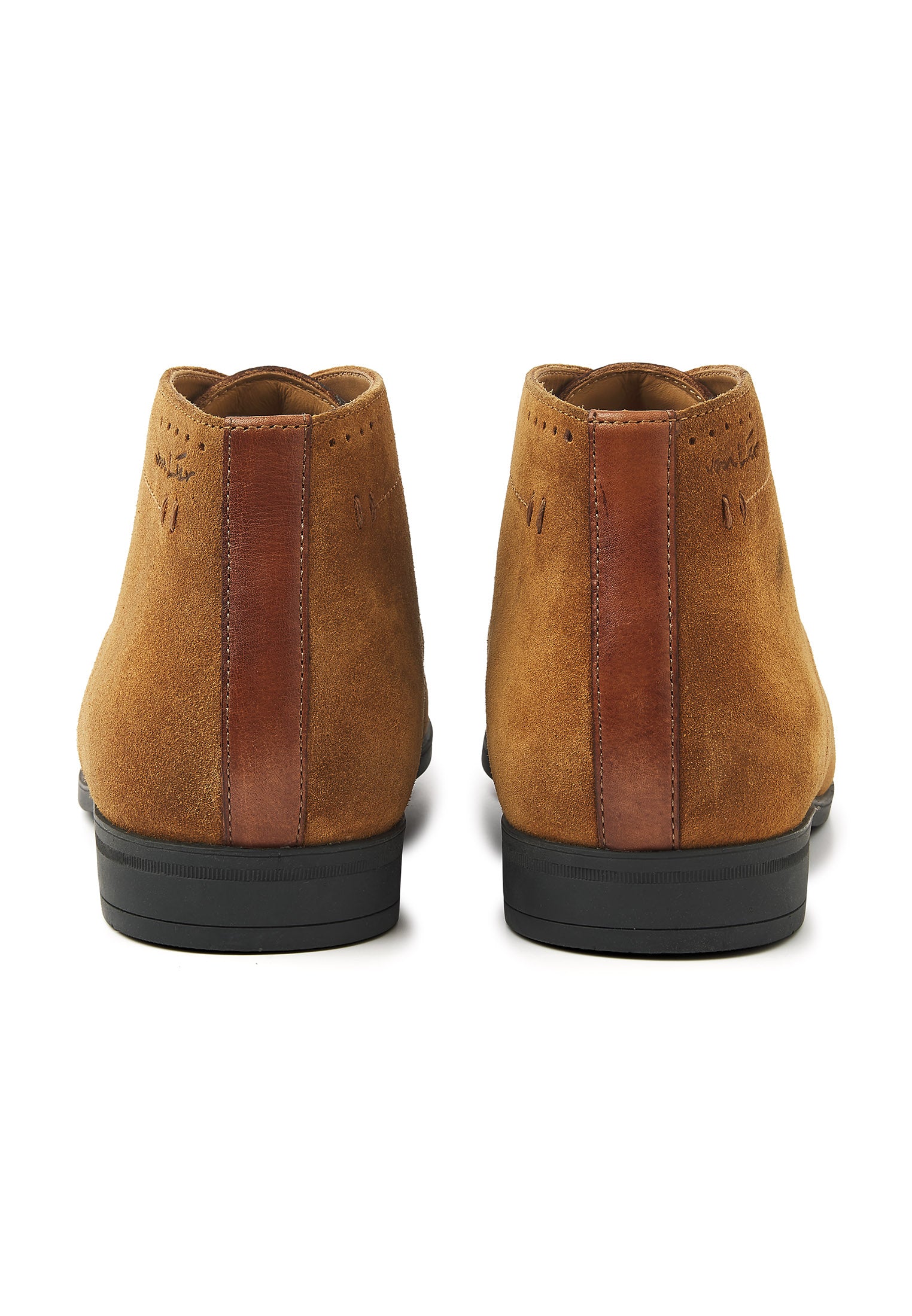 Roest cognac suède Portofino halbhoge veterschoen