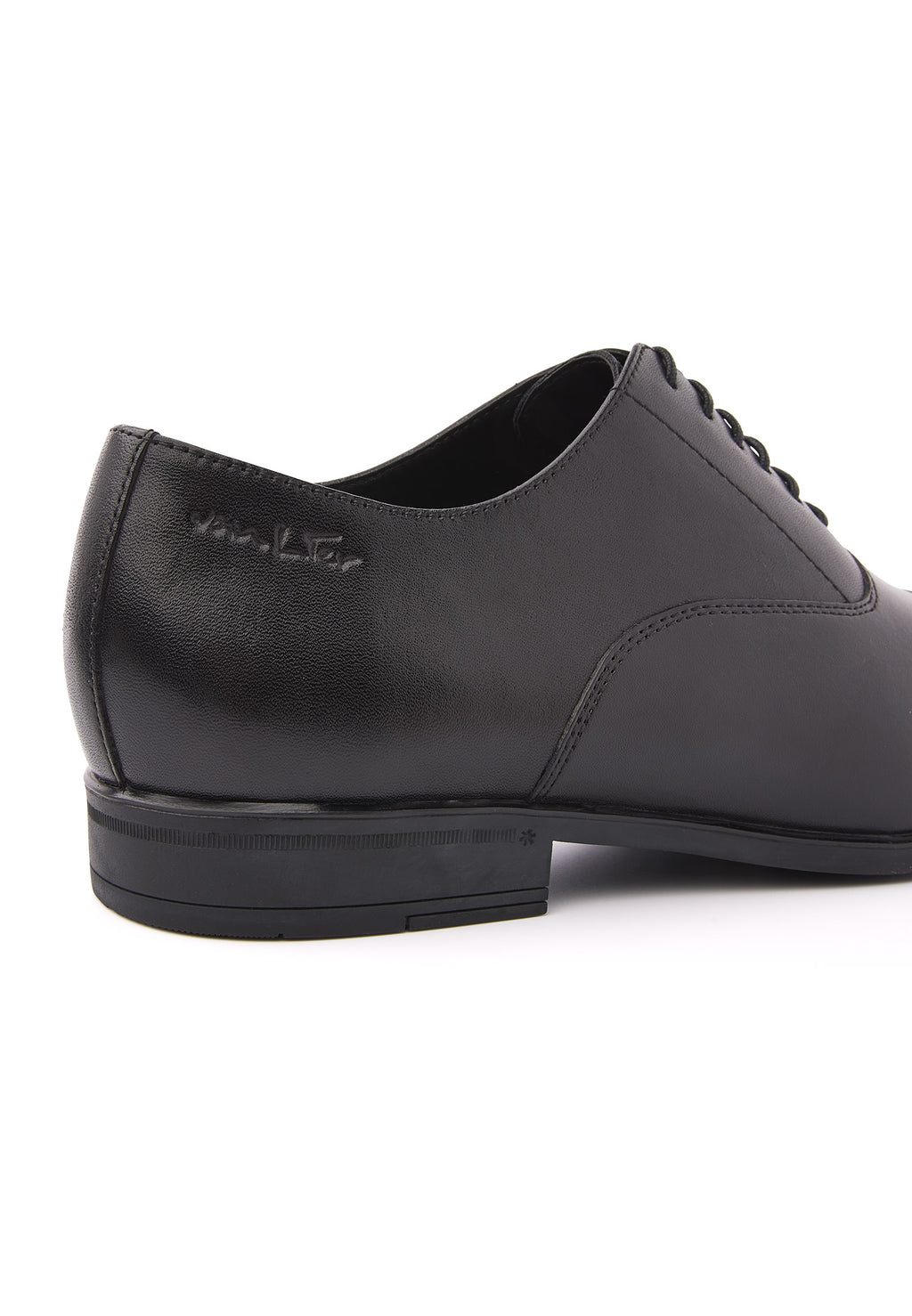 Zwart gladleren Portofino  veterschoen