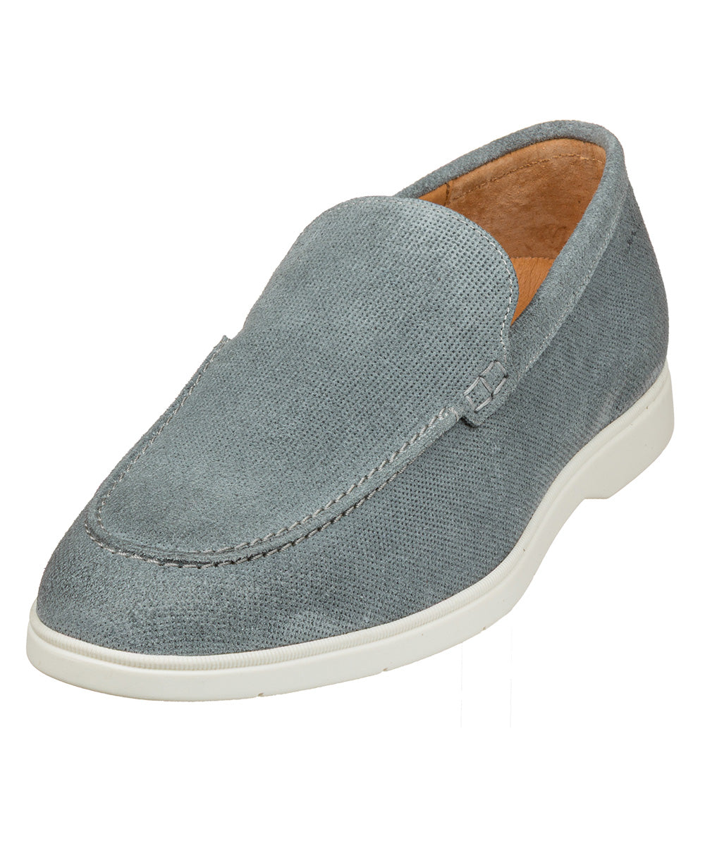 Graublauwe suède Ascona loafer