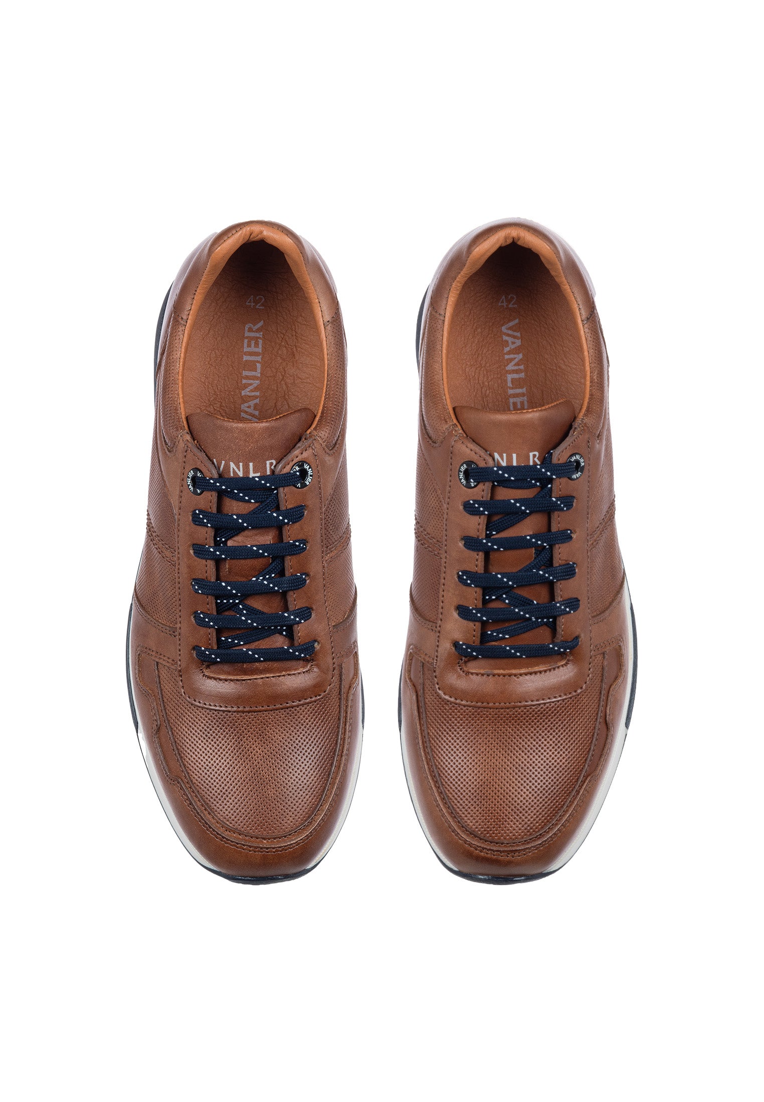 Hell cognac gladleren Positano sneaker