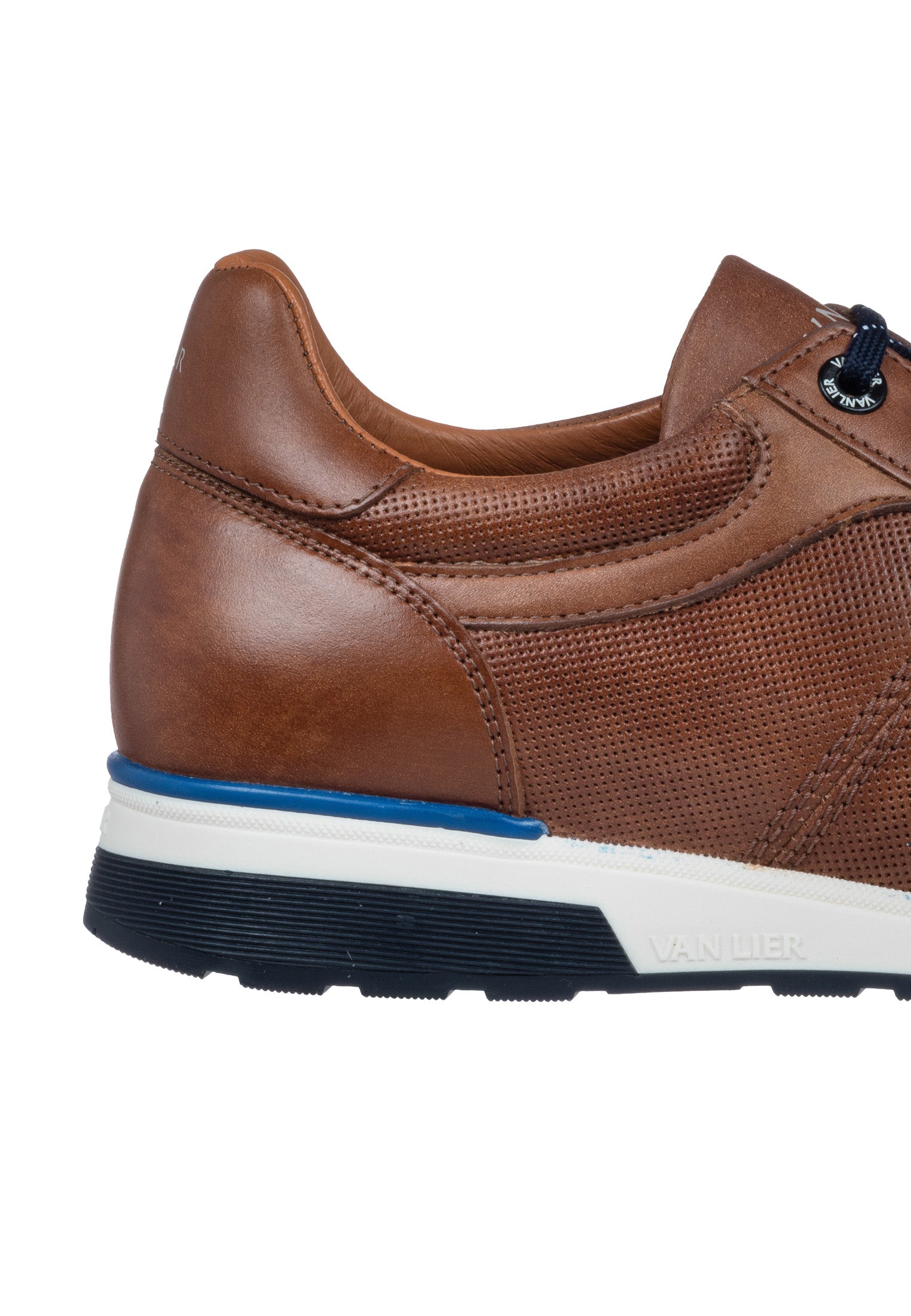 Hell cognac gladleren Positano sneaker