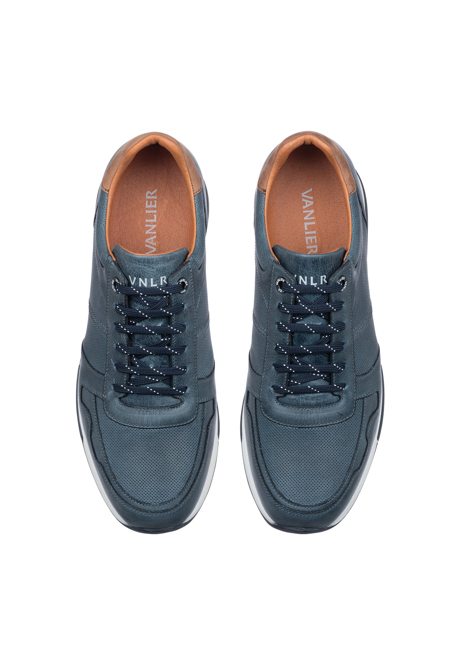 Navy-Blauer Glattleder Positano Sneaker