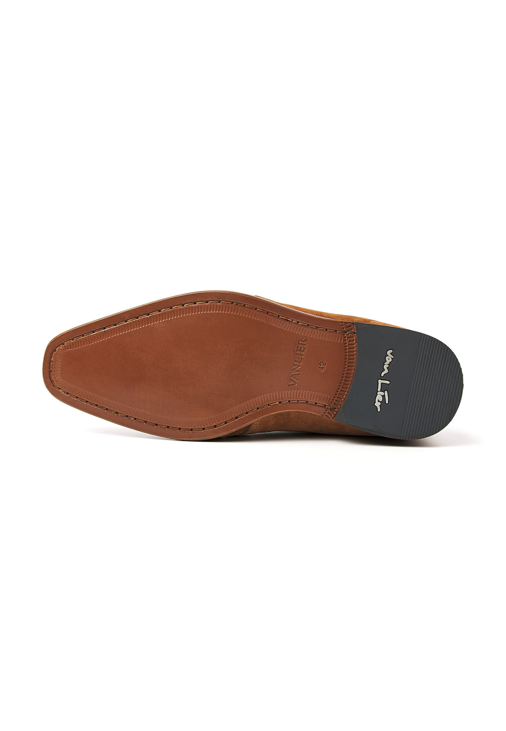 Cognac suède Rhodes halfhoge veterschoen