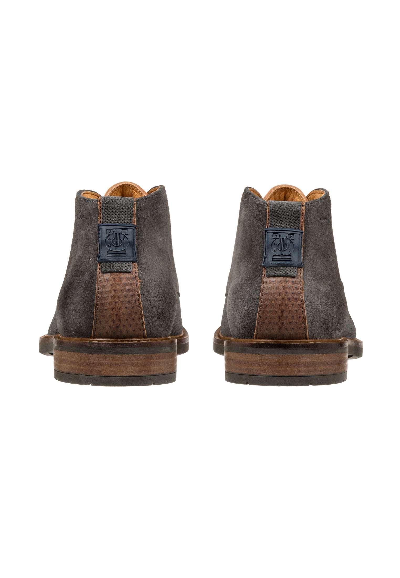 Anthrazitgrauer Wildleder-Boston-Boot