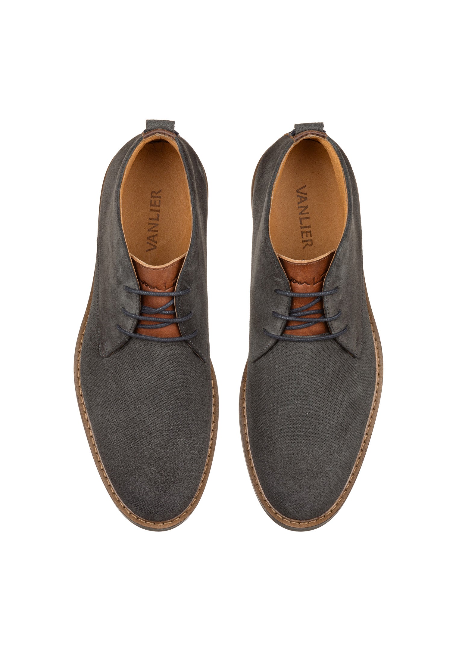 Anthrazitgrauer Wildleder-Boston-Boot