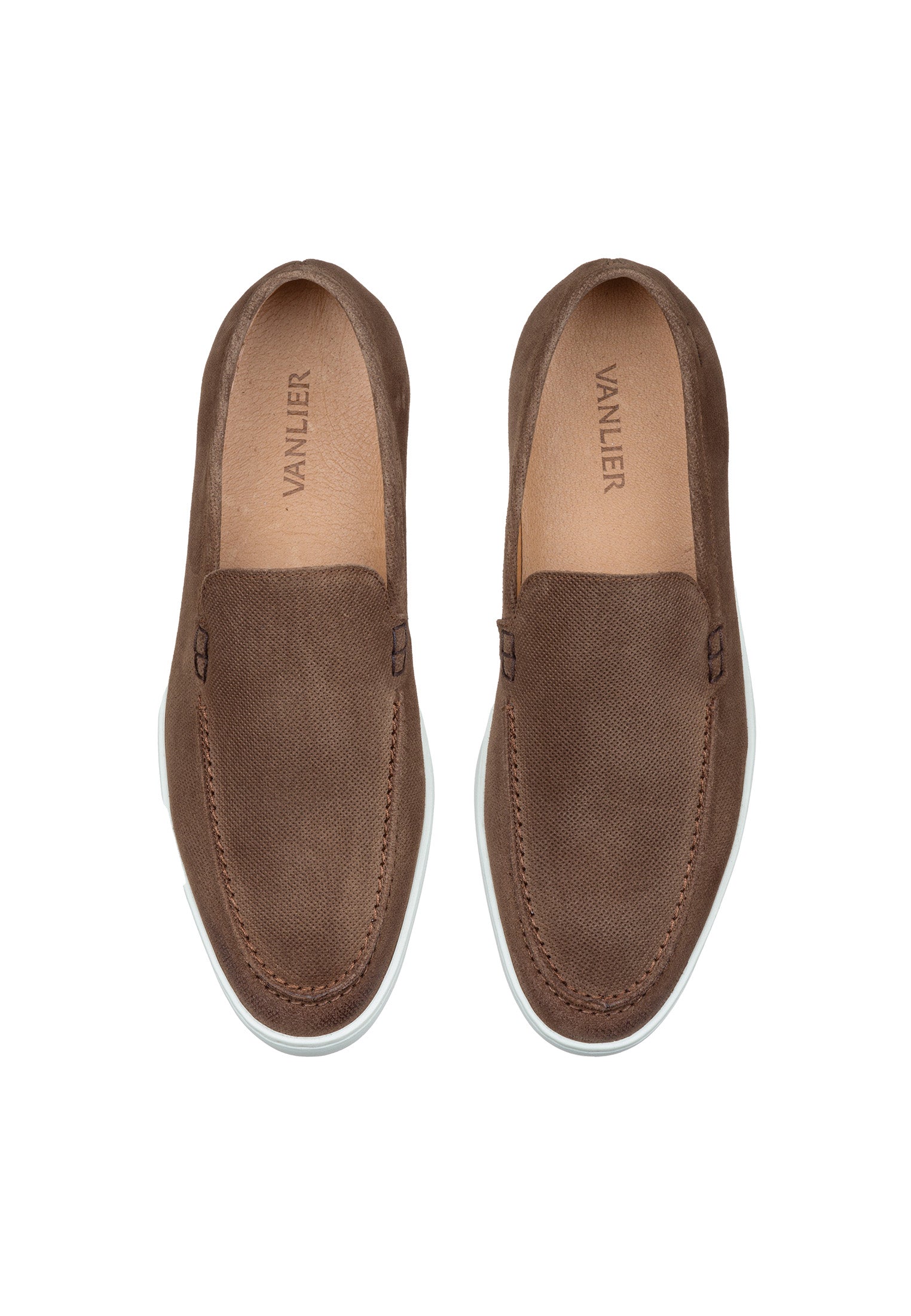 Hellbrauner Lugano Loafer aus Wildleder