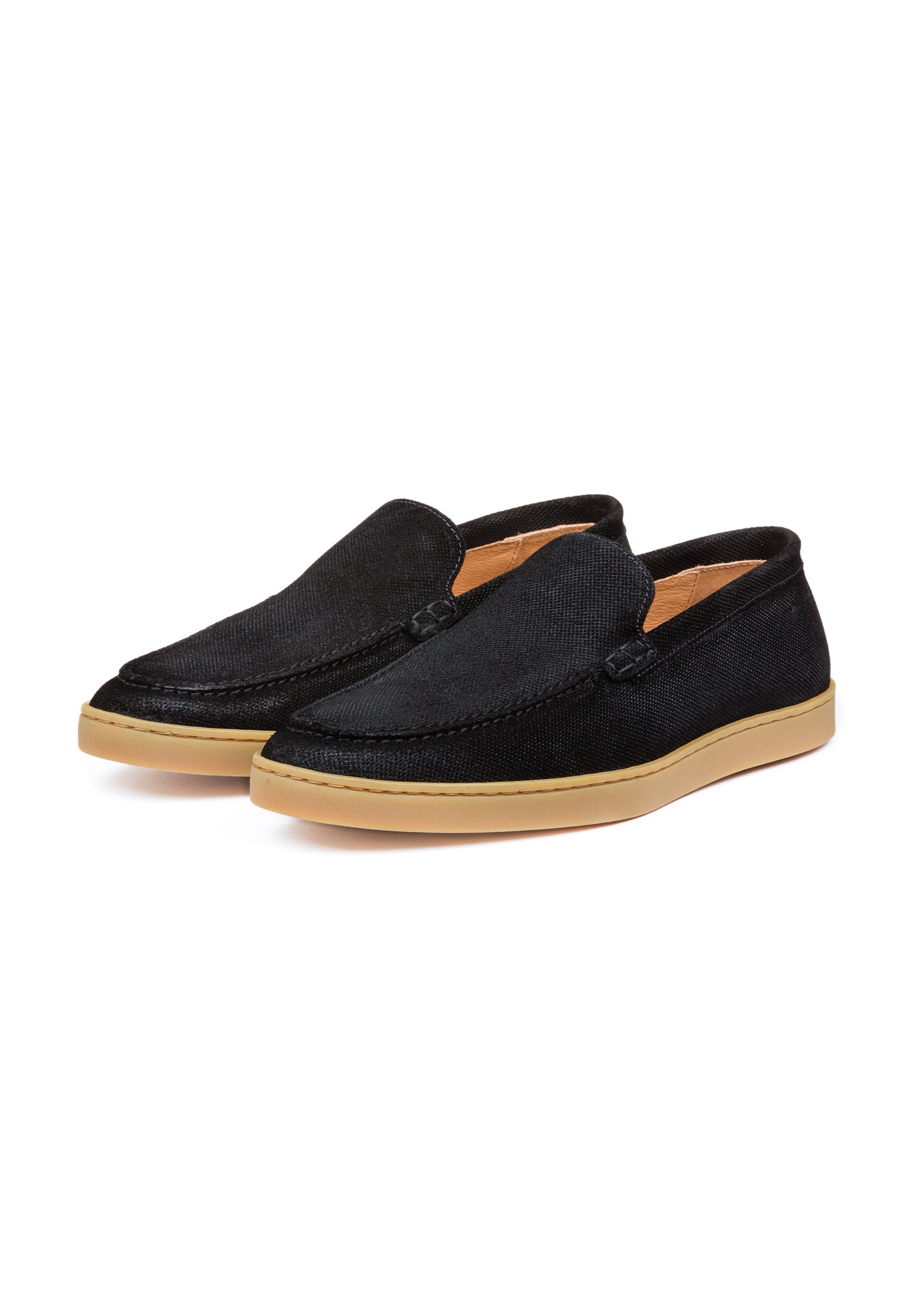 Schwarzer Wildleder Lugano Loafer